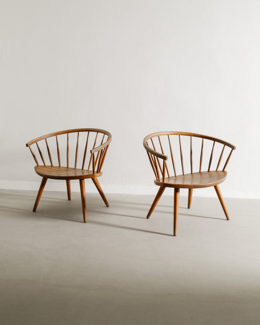 YNGVE EKSTRÖM "ARKA" EASY CHAIRS, 1950s