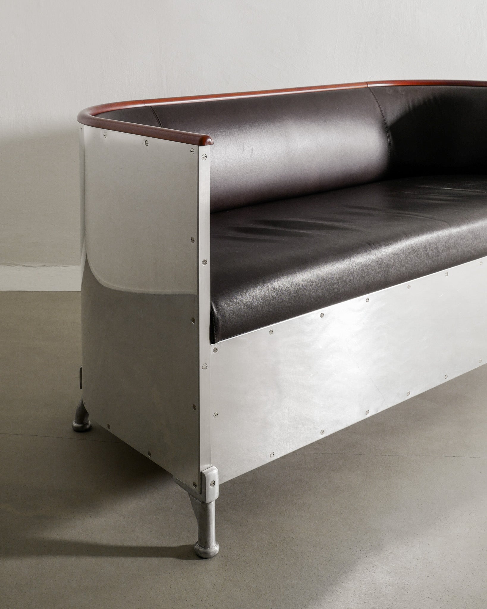 MATS THESELIUS ALUMINUM SOFA, 1990s