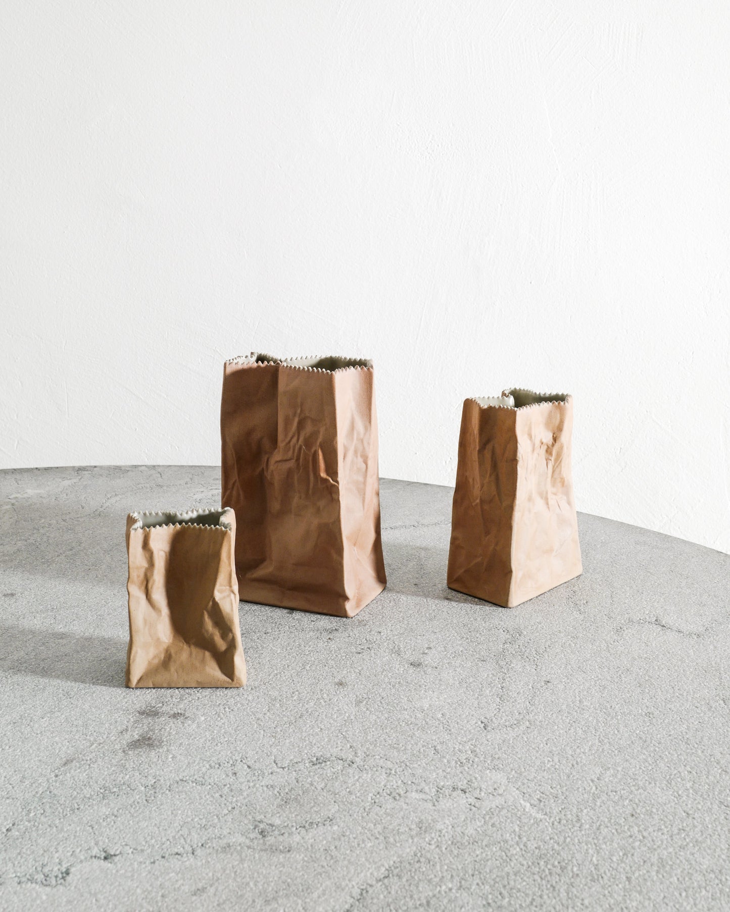 TAPIO WIRKKALA "PAPER BAG" VASES, 1970s