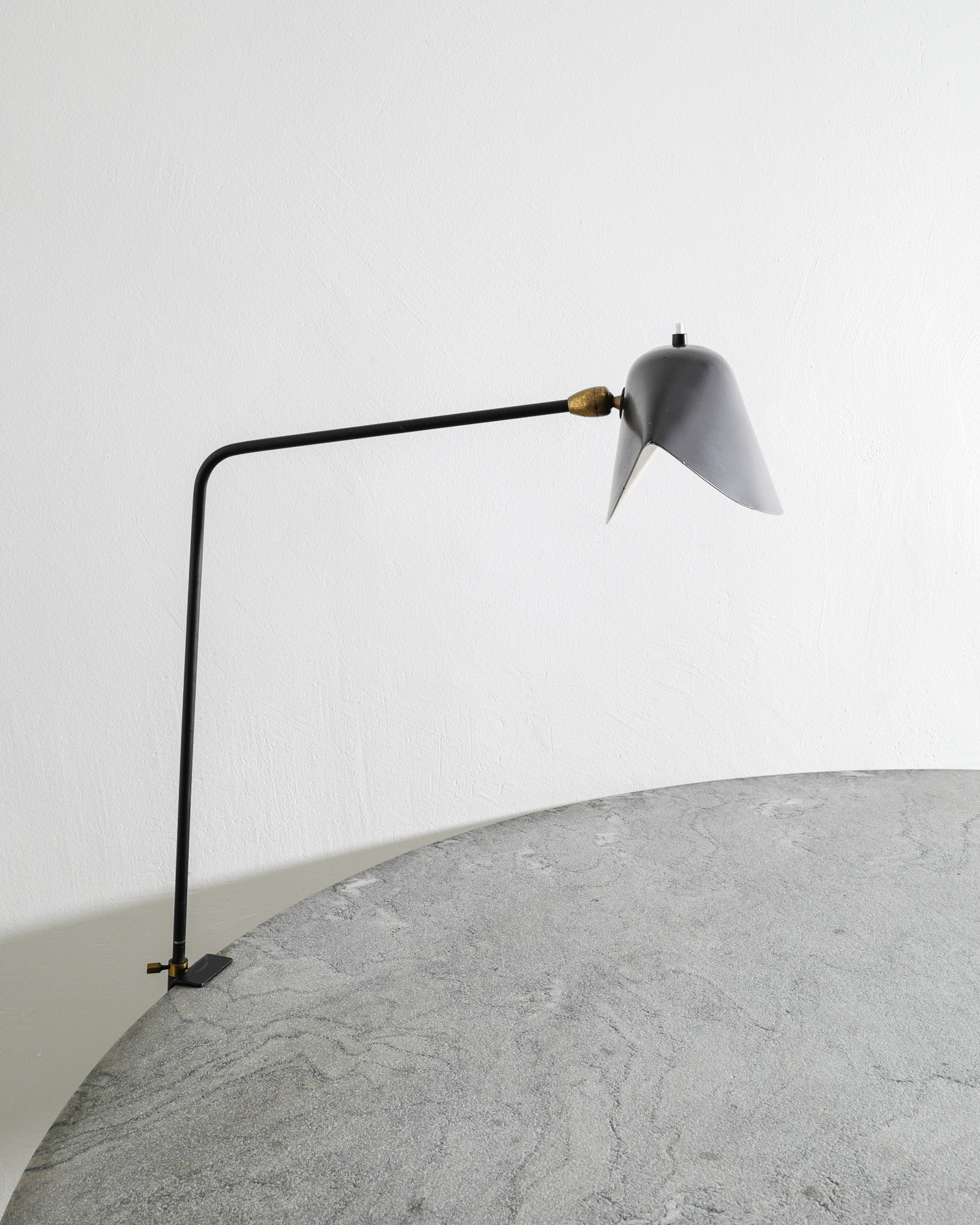 SERGE MOUILLE SIMPLE AGRAFÉE LAMP, 1950s