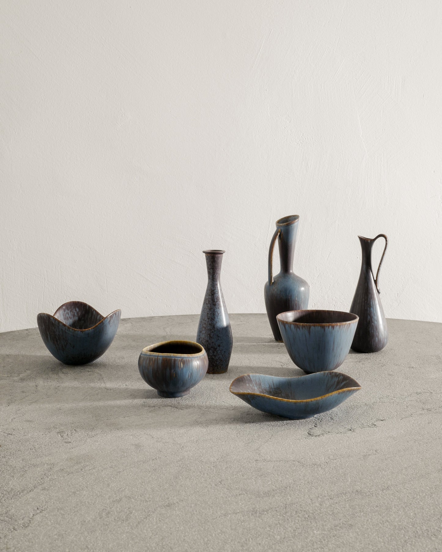 SET OF SEVEN GUNNAR NYLUND CERAMICS, 1950s