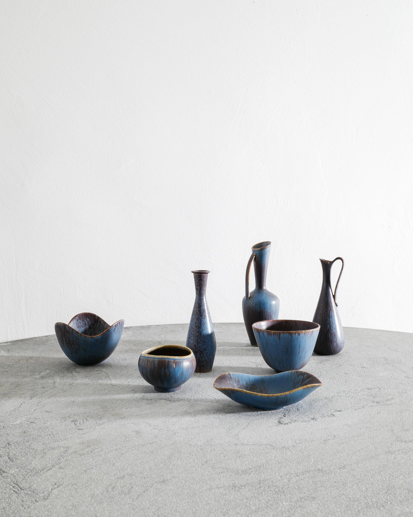 SET OF SEVEN GUNNAR NYLUND CERAMICS, 1950s