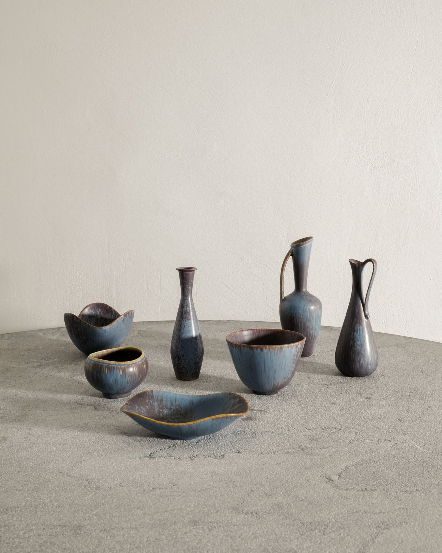 SET OF SEVEN GUNNAR NYLUND CERAMICS, 1950s