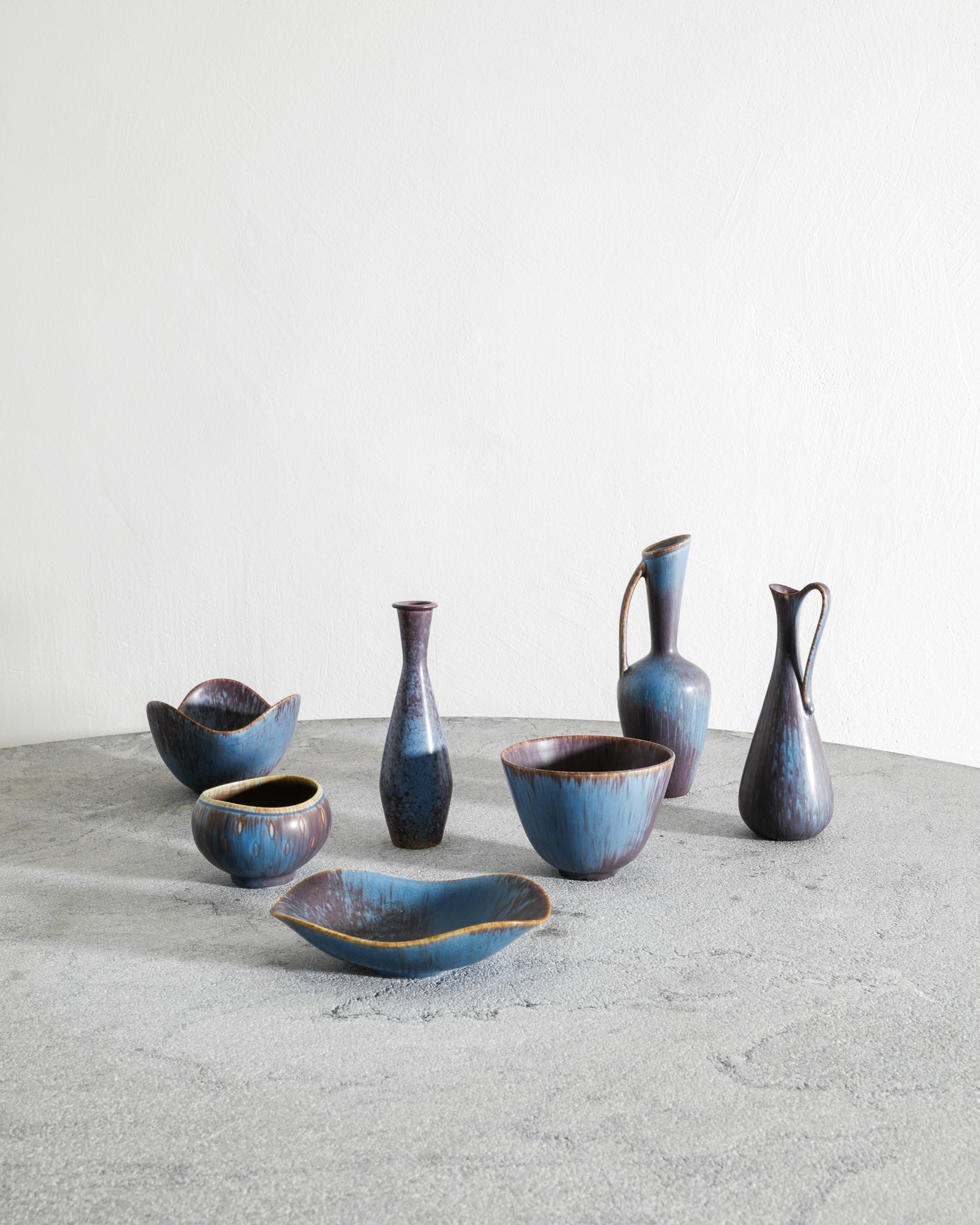 SET OF SEVEN GUNNAR NYLUND CERAMICS, 1950s