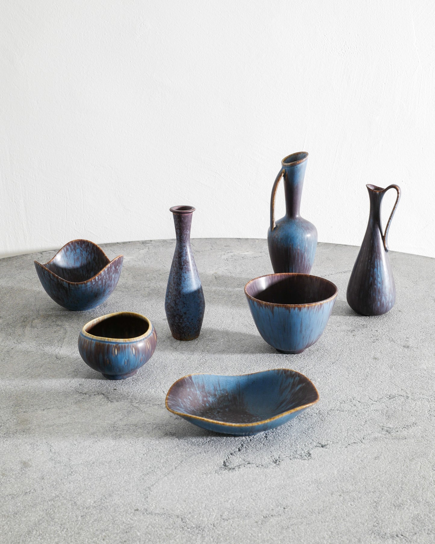 SET OF SEVEN GUNNAR NYLUND CERAMICS, 1950s