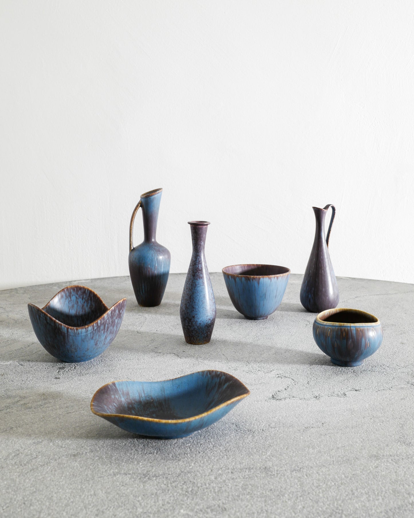SET OF SEVEN GUNNAR NYLUND CERAMICS, 1950s