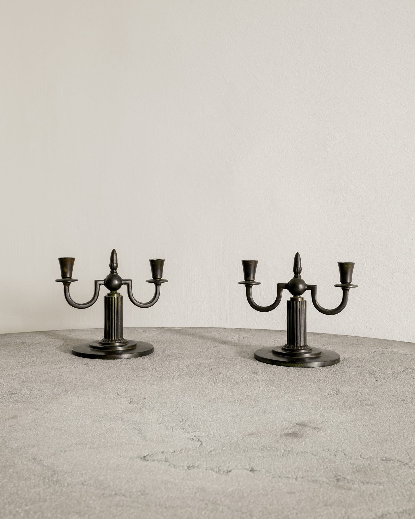 GAB BRONZE CANDELABRAS, 1930s