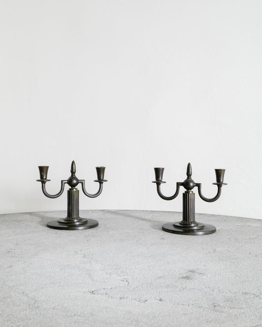 GAB BRONZE CANDELABRAS, 1930s