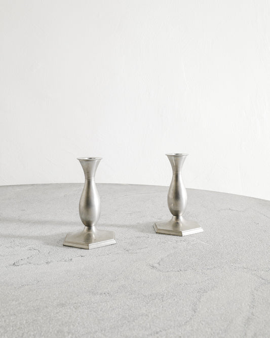 JUST ANDERSEN PEWTER CANDLESTICKS, 1940s