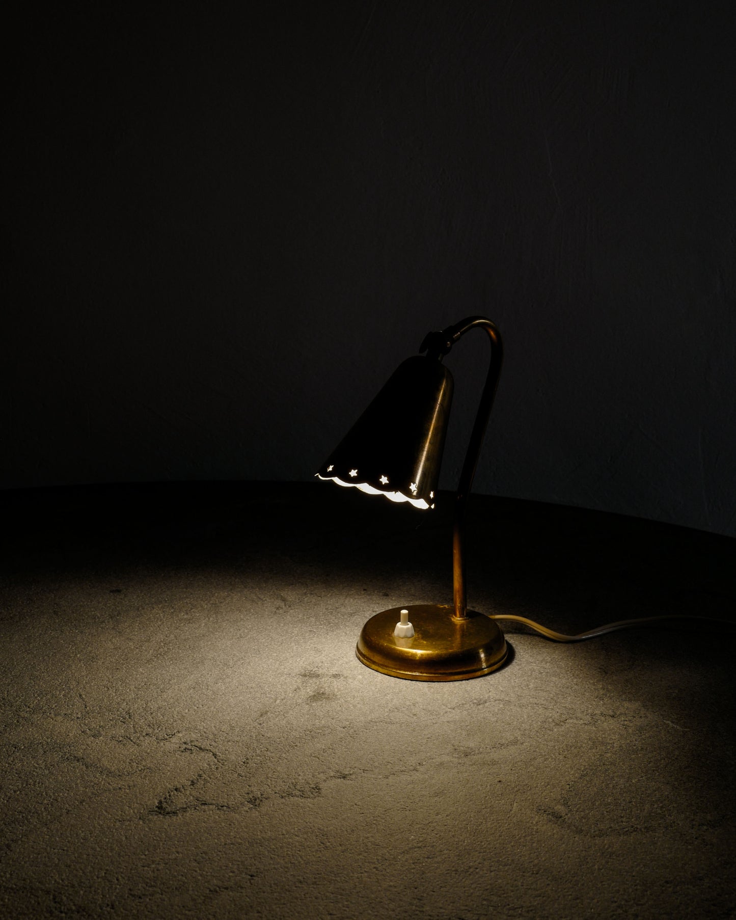 PAIR OF DANISH BRASS LAMPS, 1940s