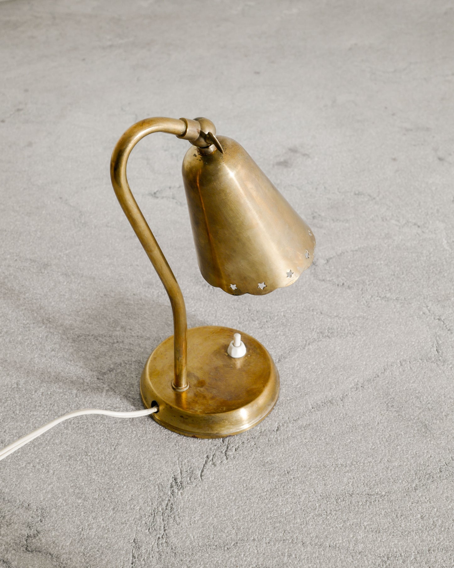 PAIR OF DANISH BRASS LAMPS, 1940s