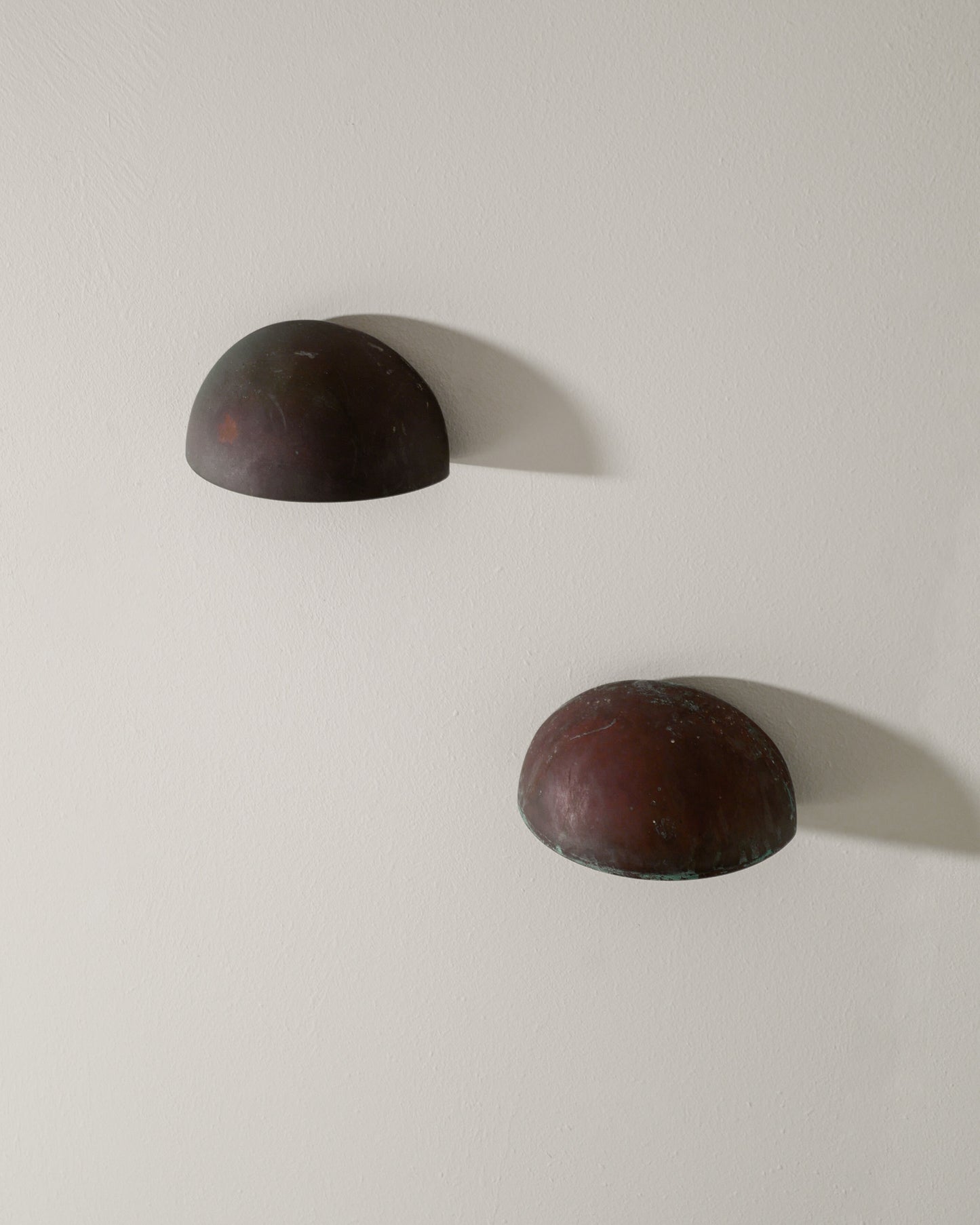 PAIR OF DANISH COPPER WALL LAMPS