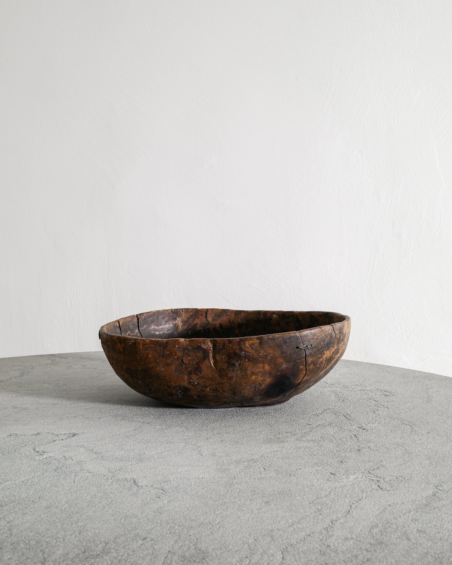 LARGE SWEDISH ANTIQUE WOODEN BOWL, 1700s