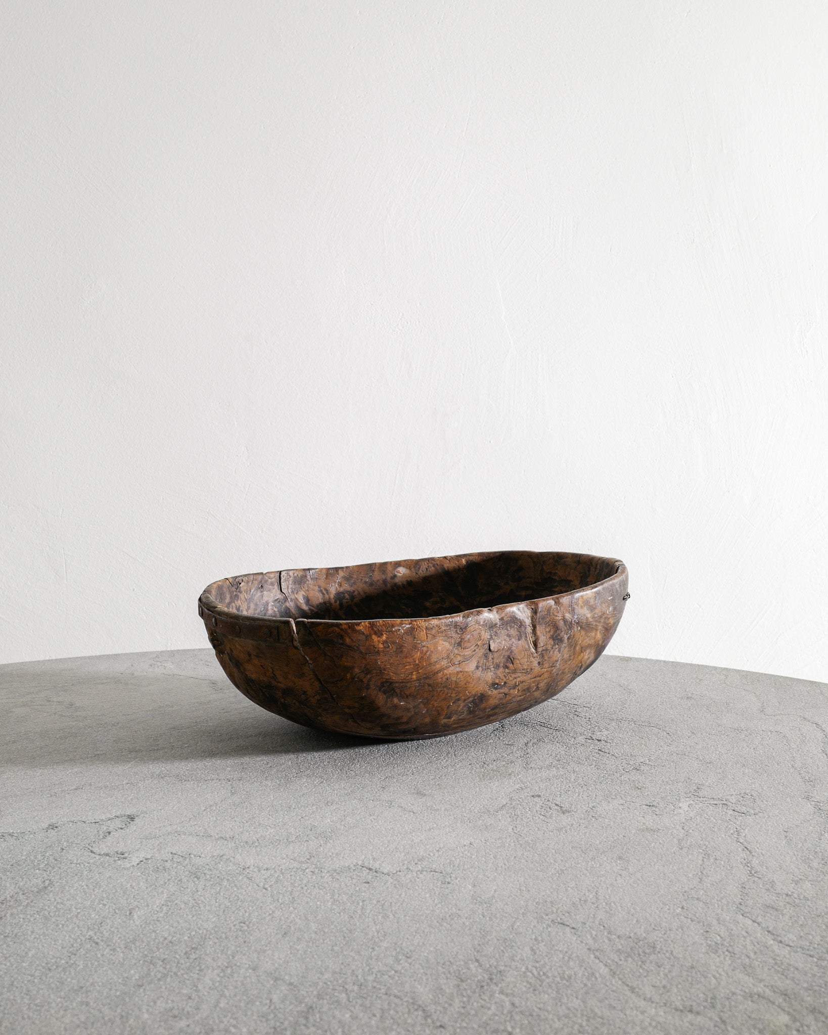 LARGE SWEDISH ANTIQUE WOODEN BOWL, 1700s