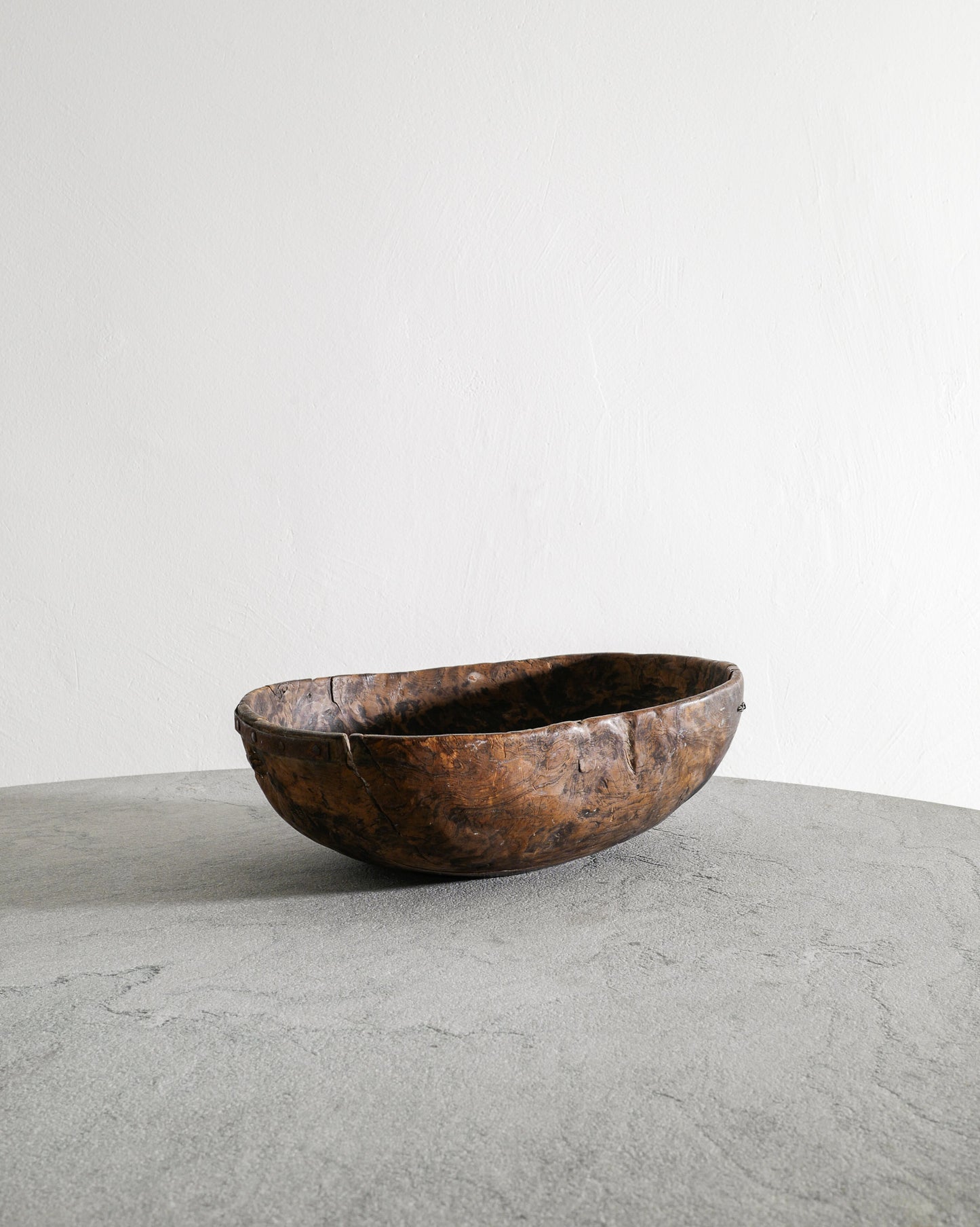 LARGE SWEDISH ANTIQUE WOODEN BOWL, 1700s
