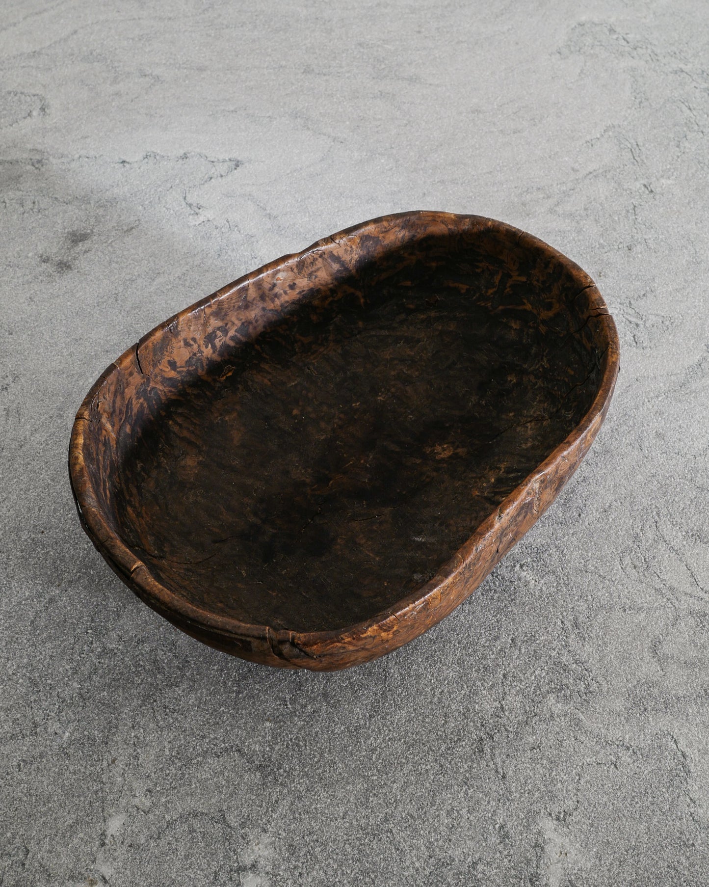 LARGE SWEDISH ANTIQUE WOODEN BOWL, 1700s