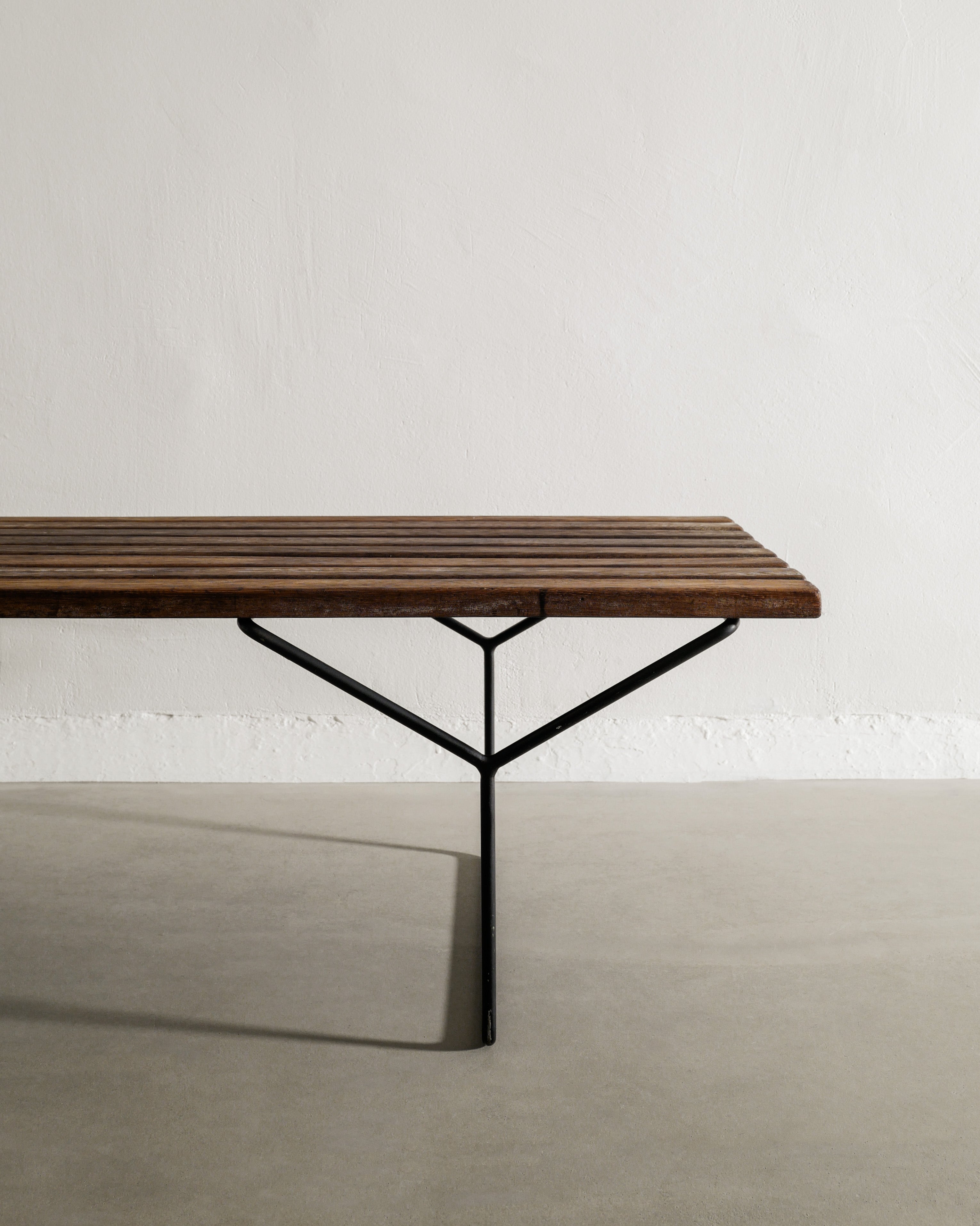 HARRY BERTOIA SLATTED BENCH, 1950s