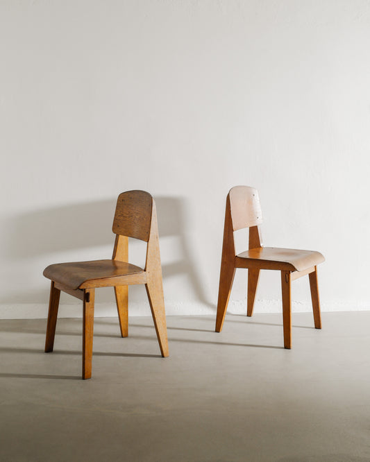 JEAN PROUVÈ "TOUT BOIS" CHAIRS, 1941