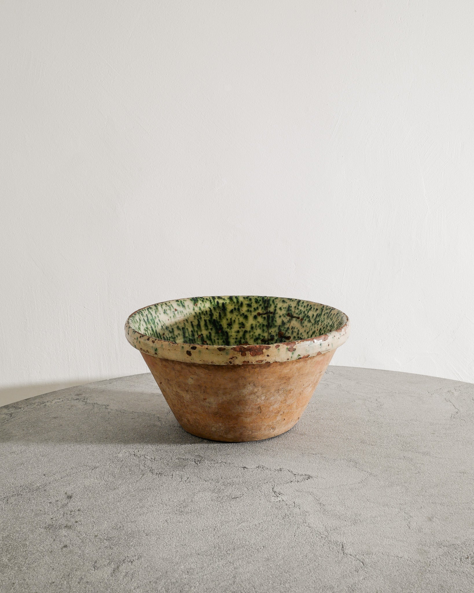 ANTIQUE DANISH STONEWARE BOWL, 1800s