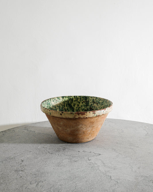 ANTIQUE SPANISH TERRACOTTA BOWL, 1800s