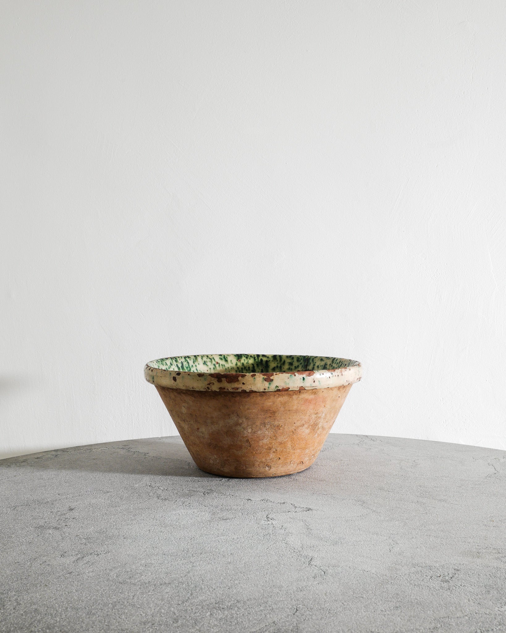 ANTIQUE SPANISH TERRACOTTA BOWL, 1800s
