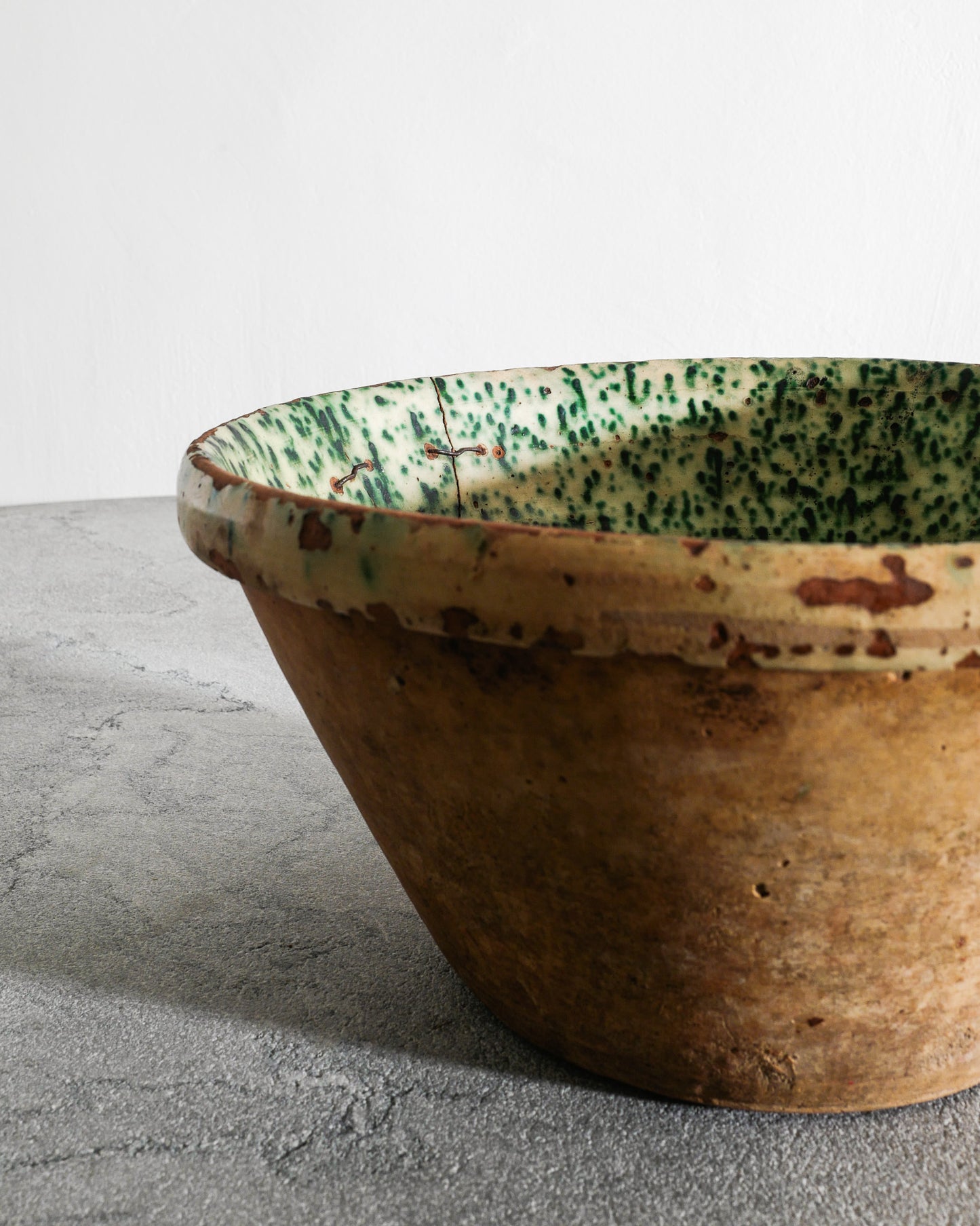 ANTIQUE SPANISH TERRACOTTA BOWL, 1800s