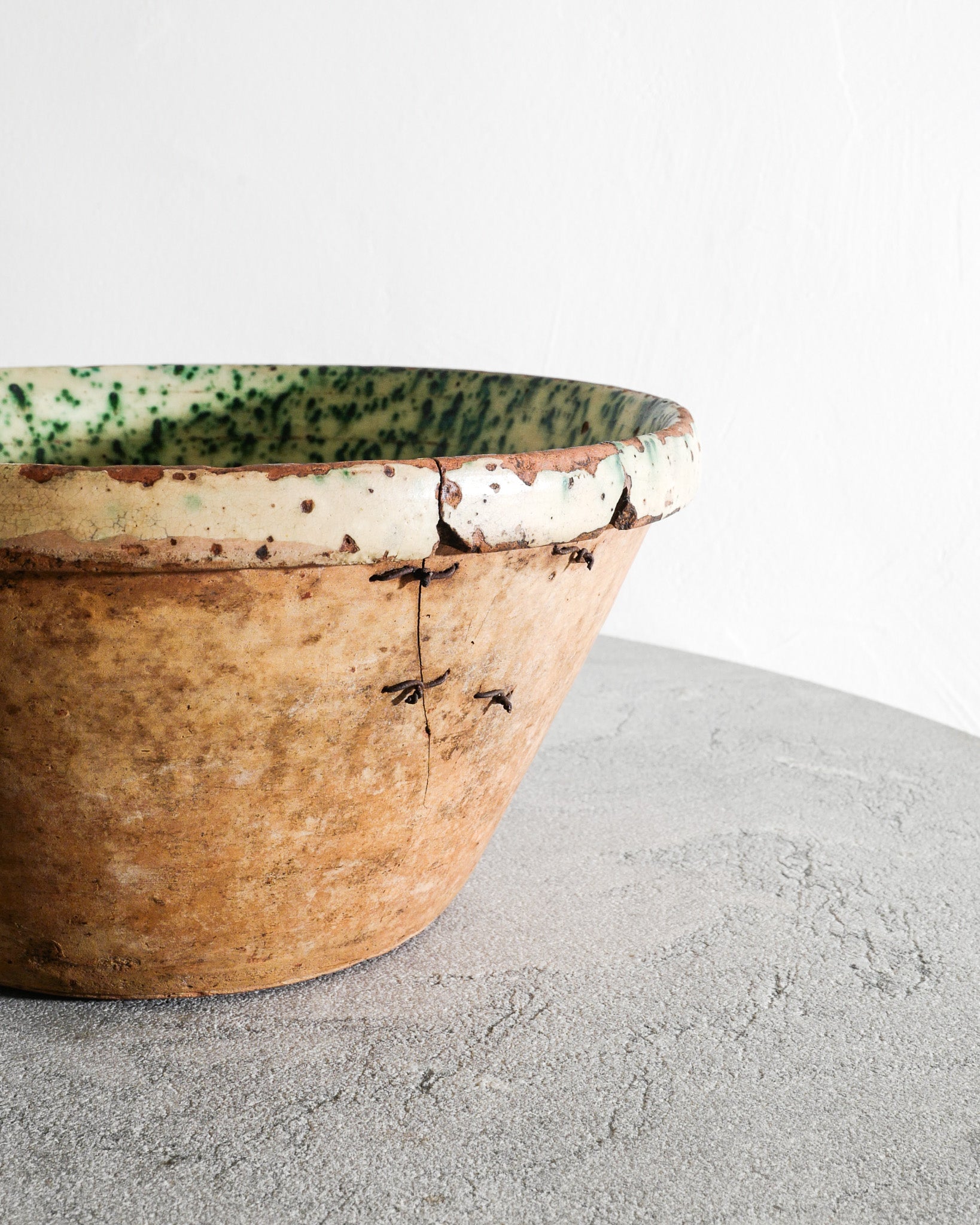 ANTIQUE SPANISH TERRACOTTA BOWL, 1800s