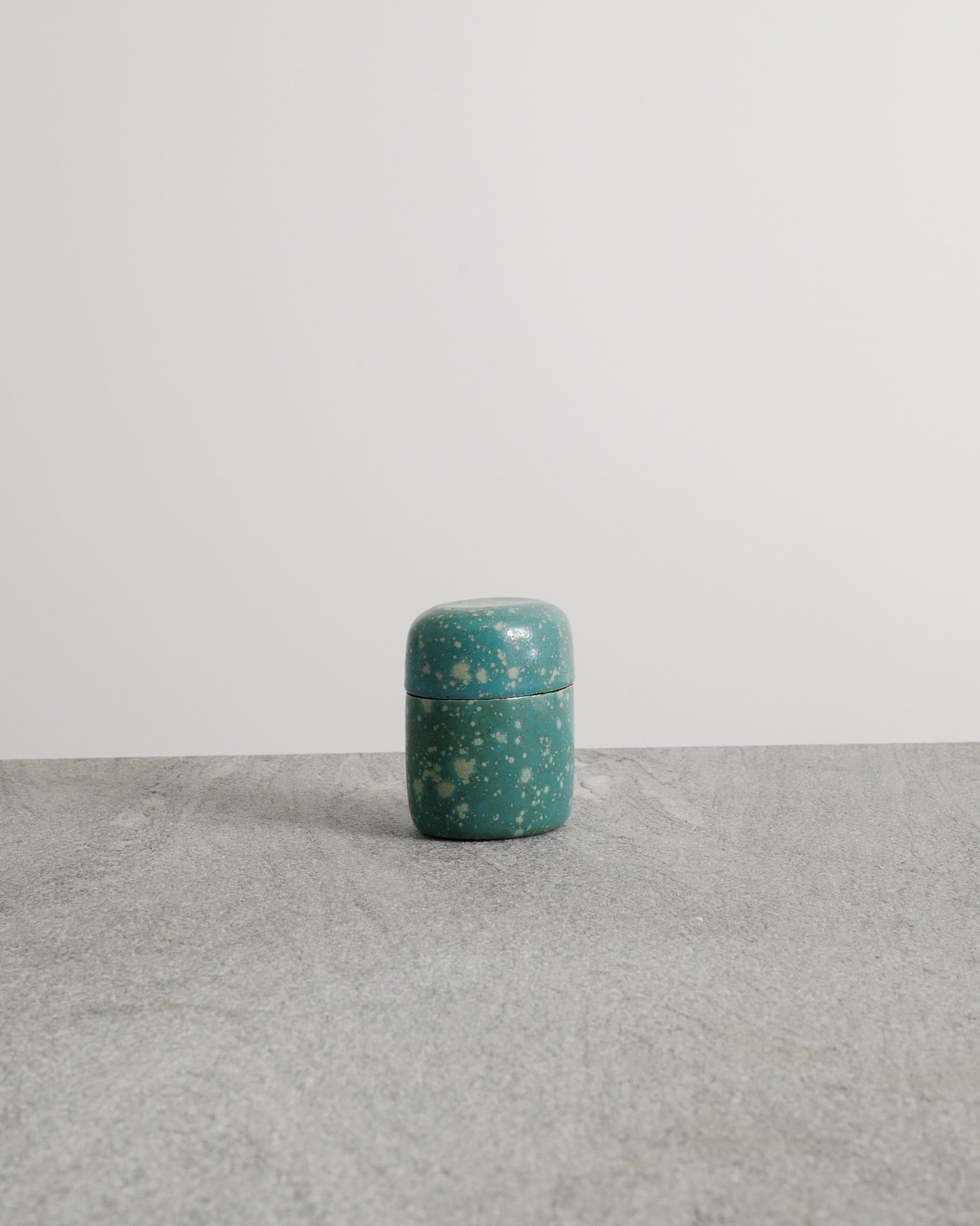 HANS HEDBERG TURQUOISE CERAMIC BOX, 1940s
