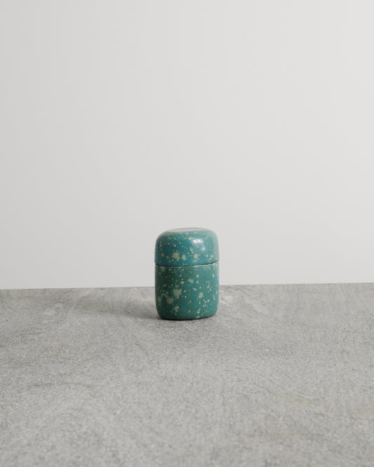 HANS HEDBERG TURQUOISE CERAMIC BOX, 1940s