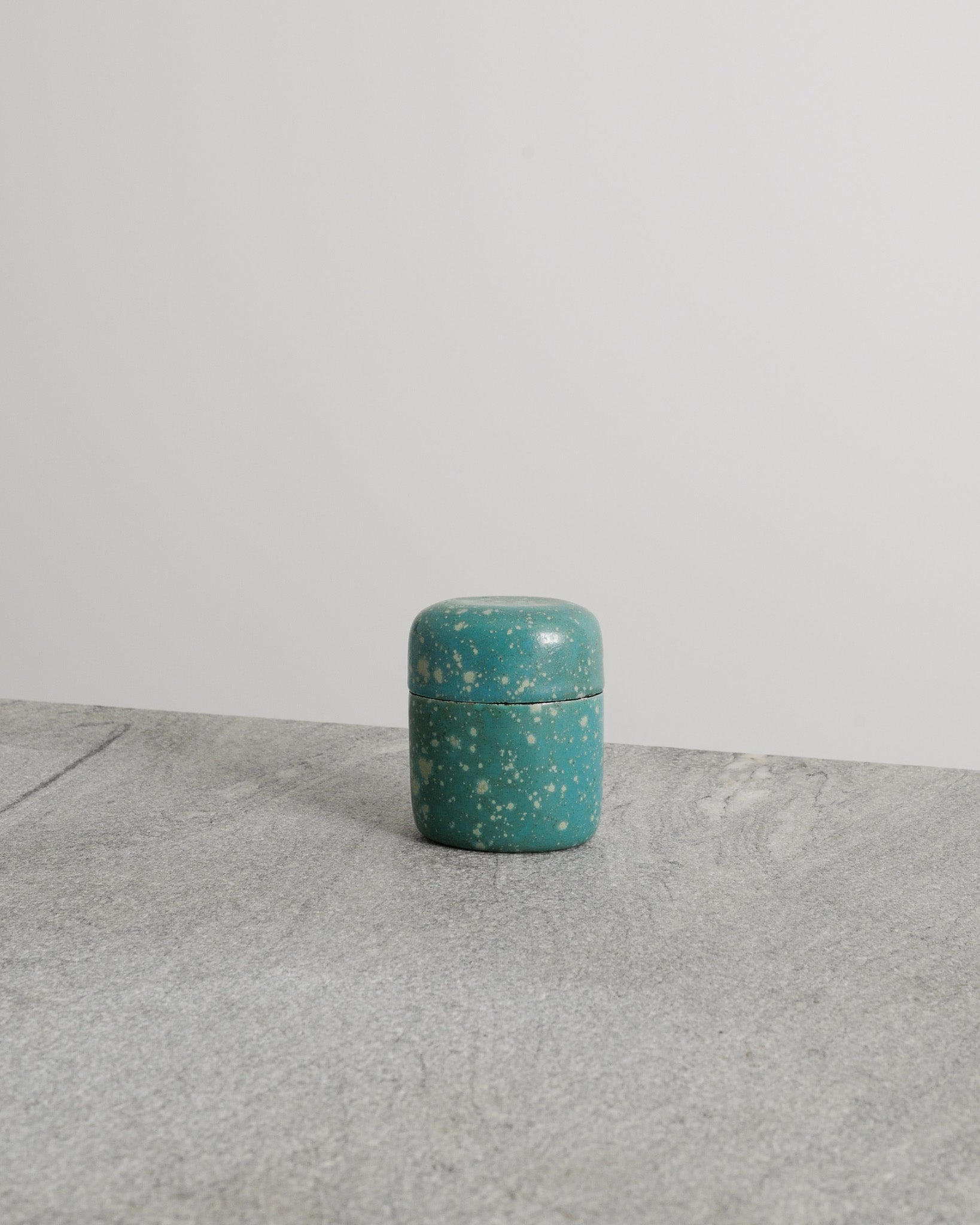 HANS HEDBERG TURQUOISE CERAMIC BOX, 1940s
