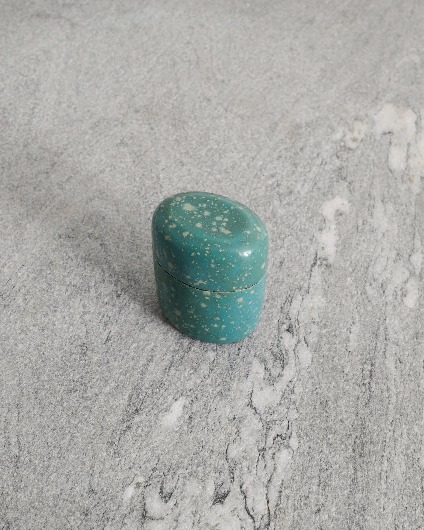 HANS HEDBERG TURQUOISE CERAMIC BOX, 1940s