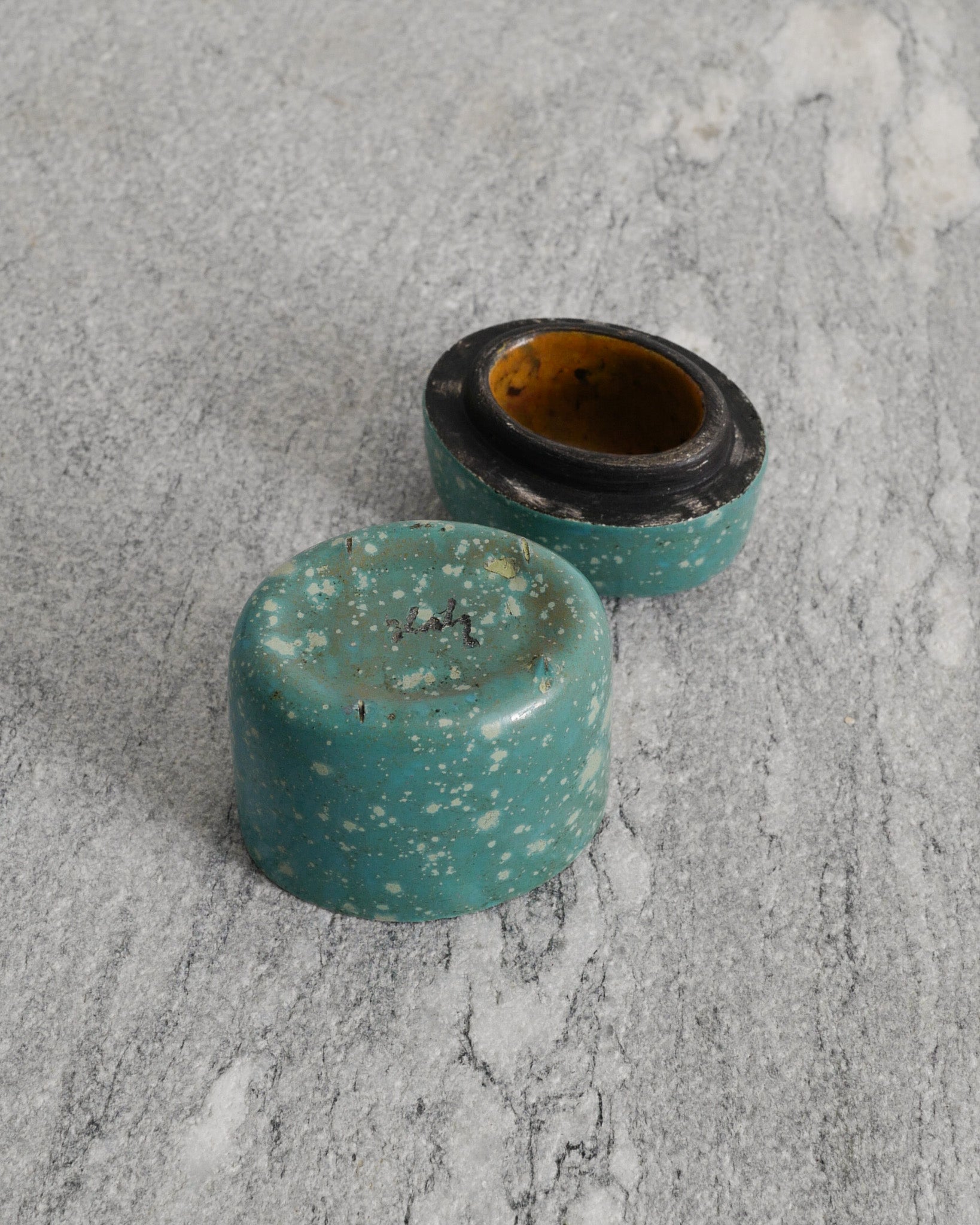 HANS HEDBERG TURQUOISE CERAMIC BOX, 1940s