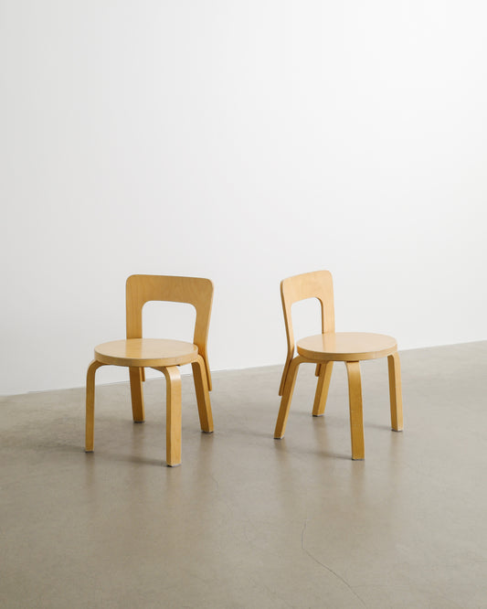 PAIR OF ALVAR AALTO CHILDREN CHAIRS