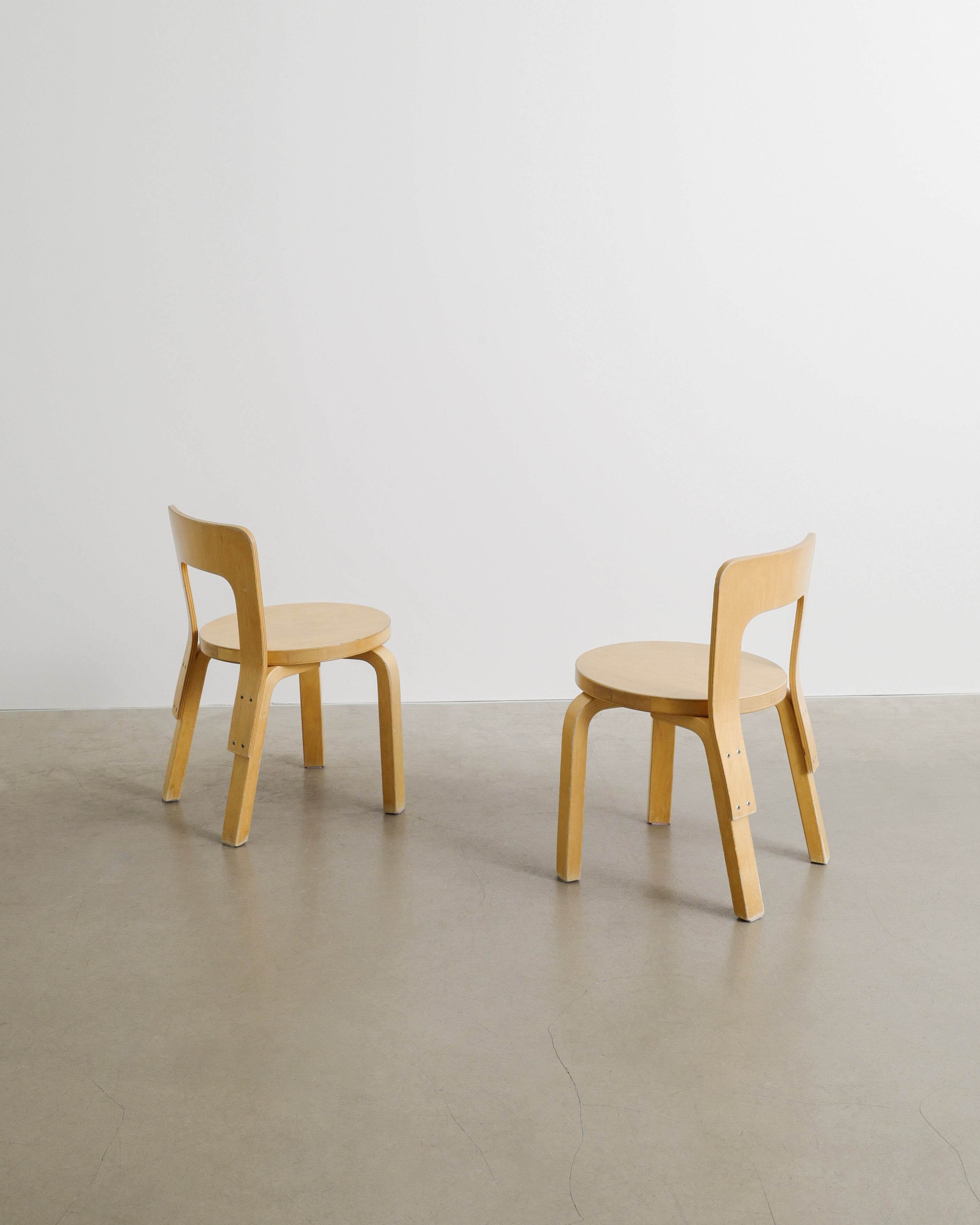 PAIR OF ALVAR AALTO CHILDREN CHAIRS