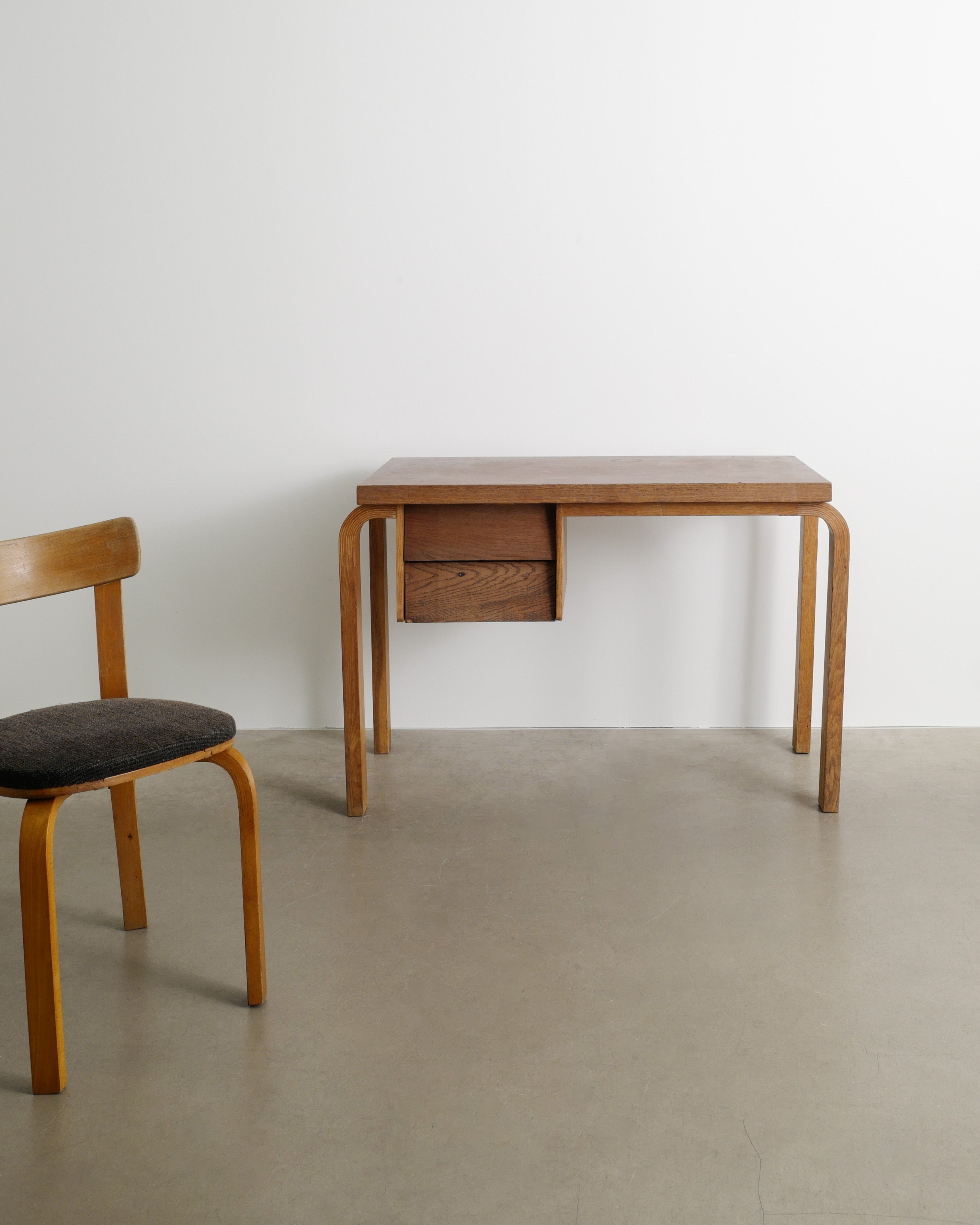ALVAR AALTO WOODEN DESK & CHAIR, 1940s