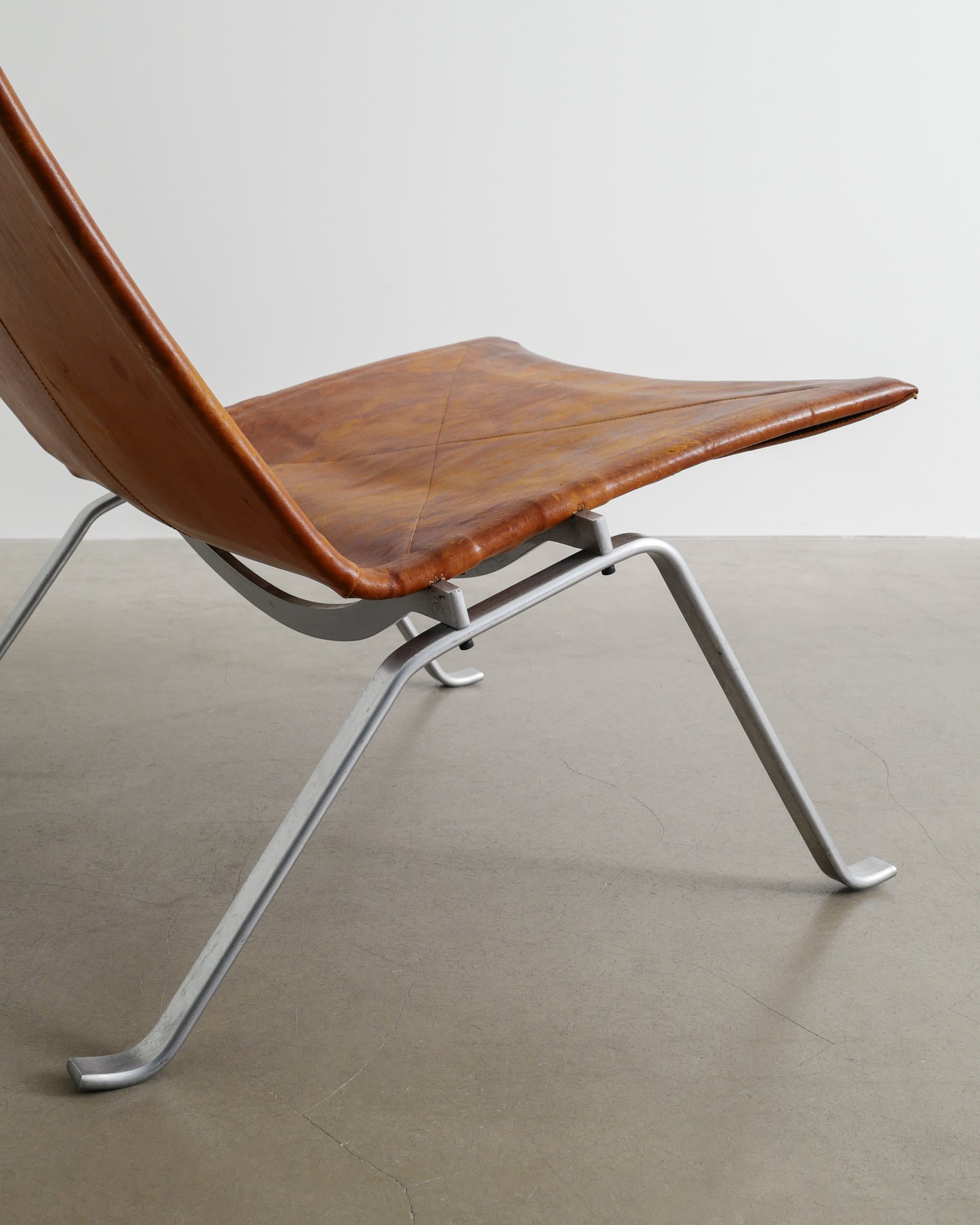 POUL KJAERHOLM "PK-22" BROWN CHAIRS, 1960s