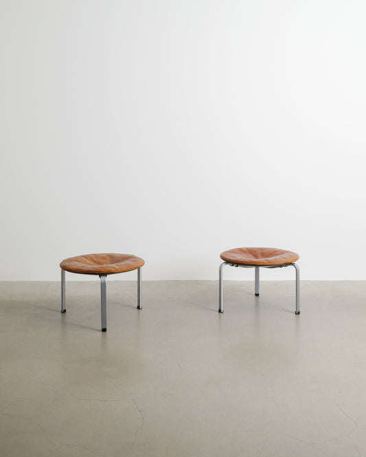POUL KJAERHOLM "PK-33" STOOLS, 1960s