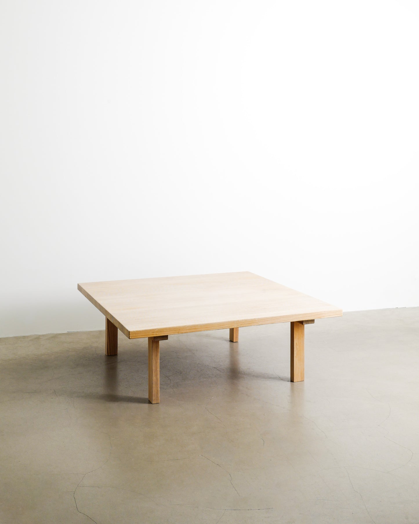 SQUARED DANISH PINE SOFA TABLE, 1970s