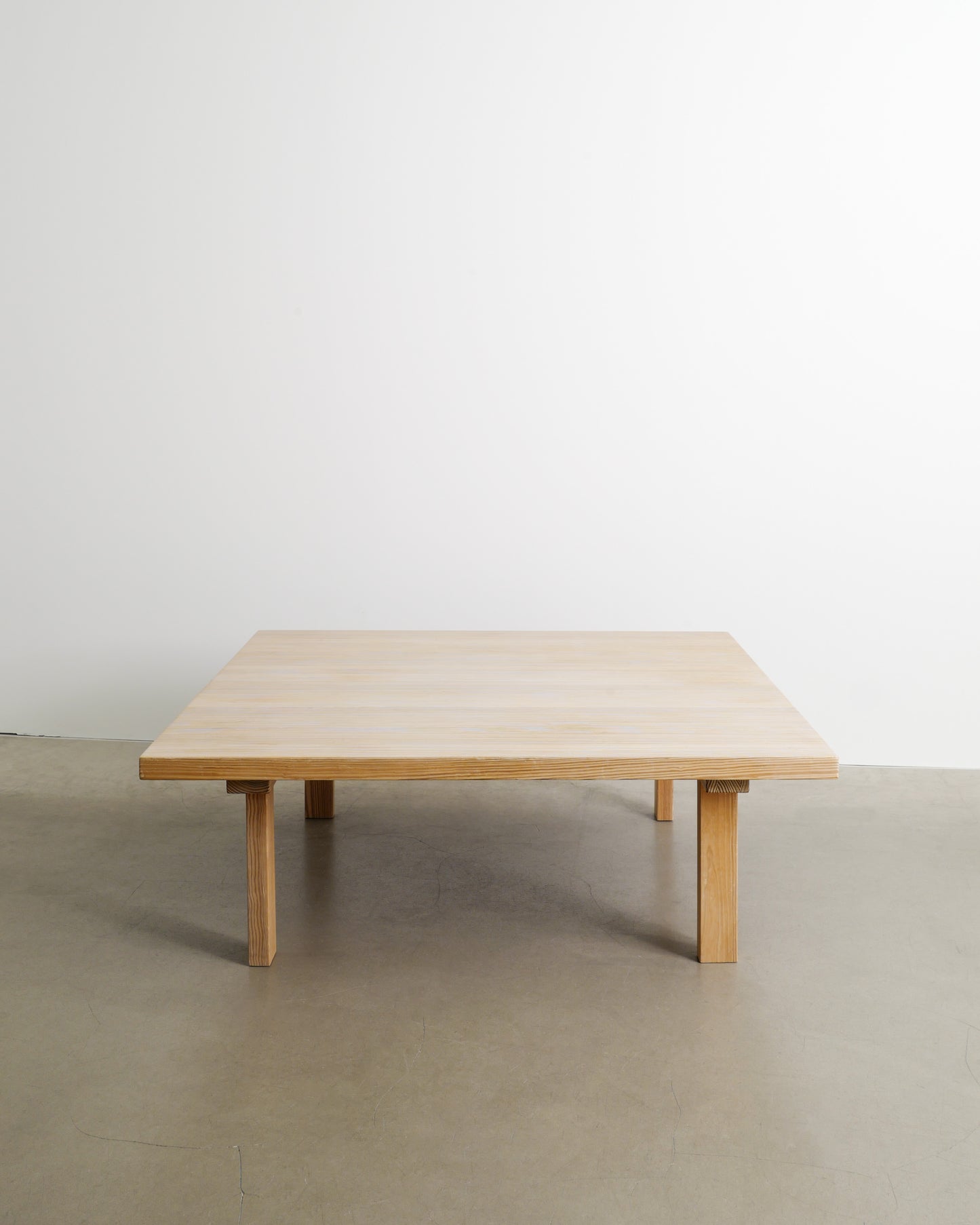 SQUARED DANISH PINE SOFA TABLE, 1970s