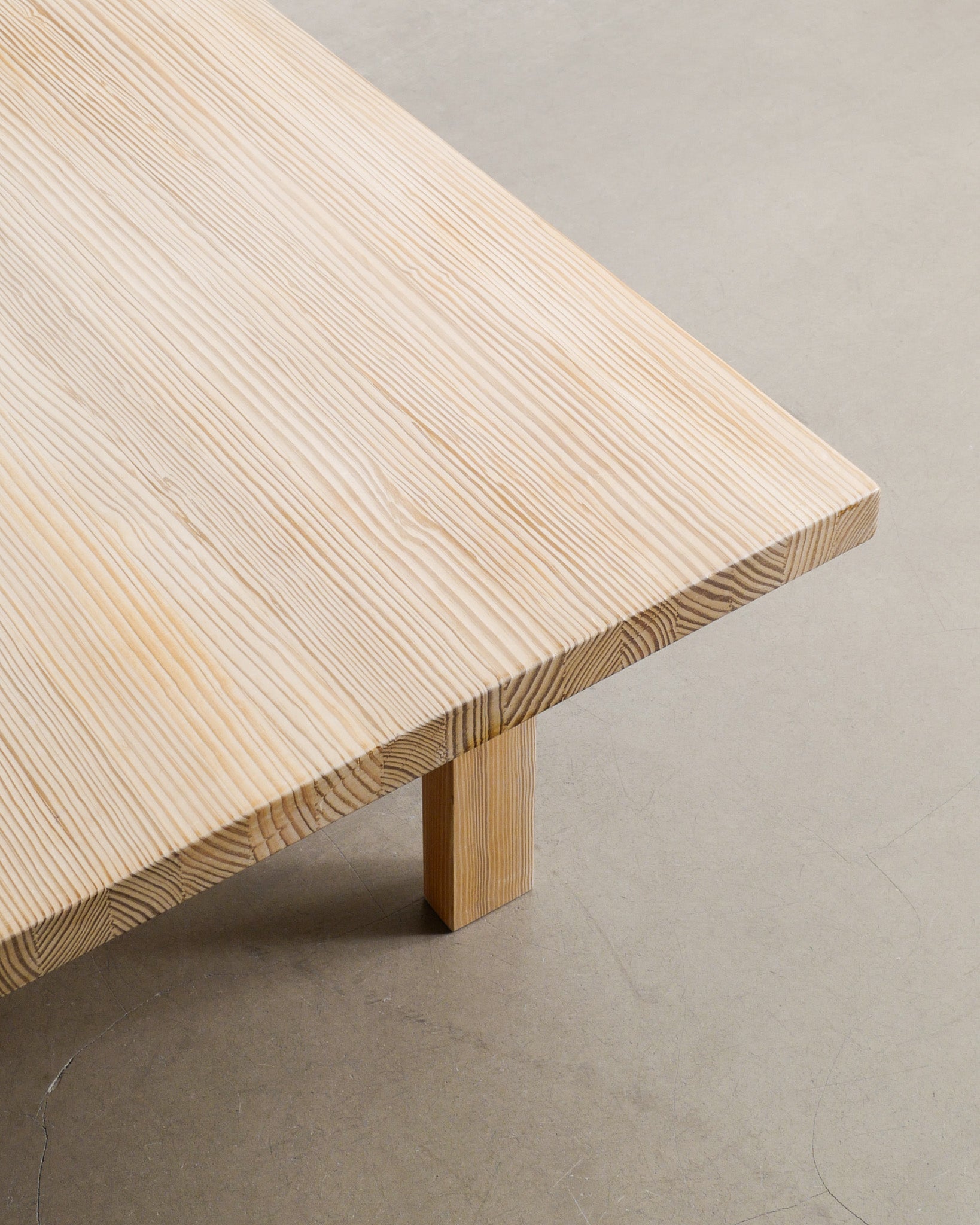 SQUARED DANISH PINE SOFA TABLE, 1970s