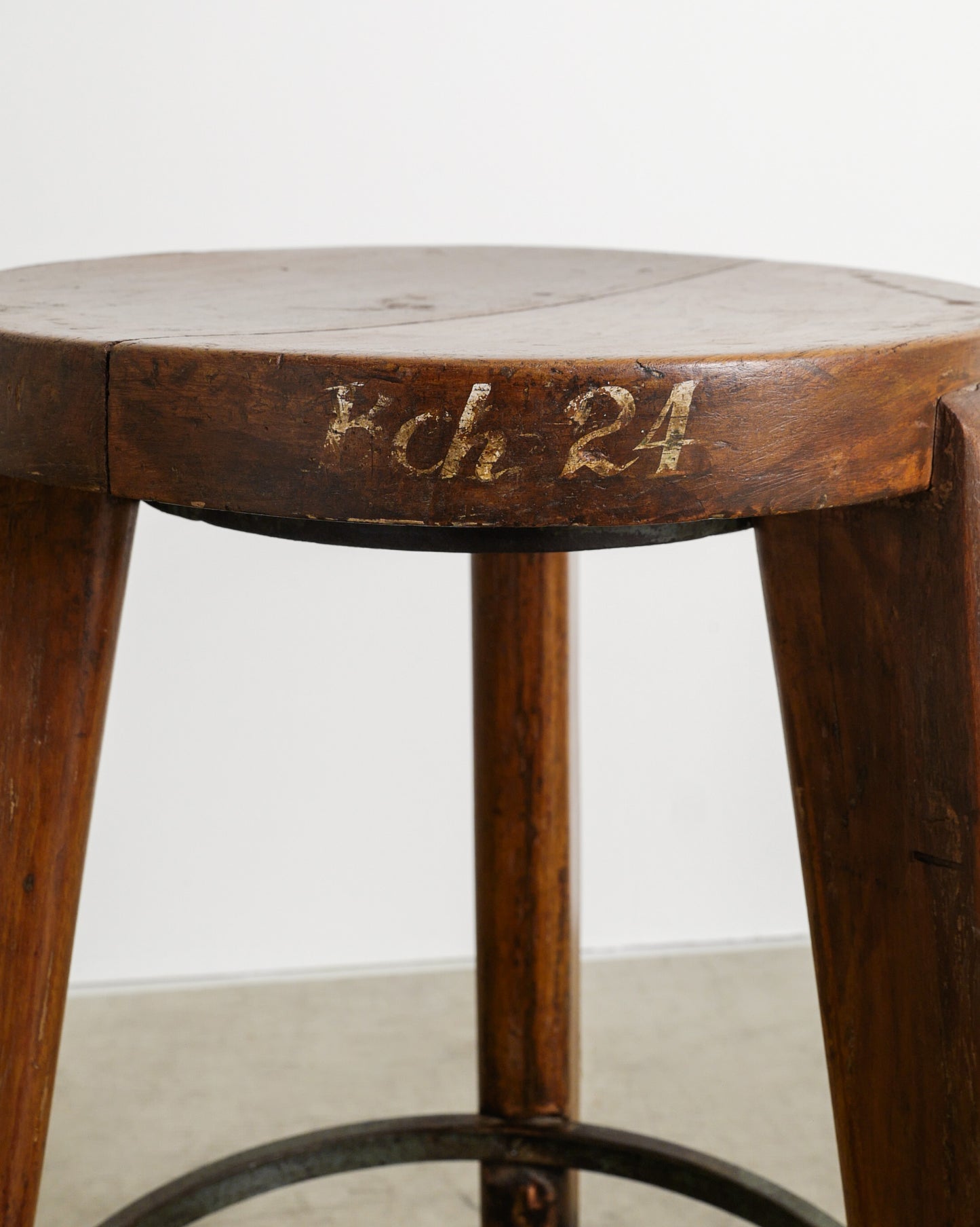 PIERRE JEANNERET TEAK STOOL, 1950s