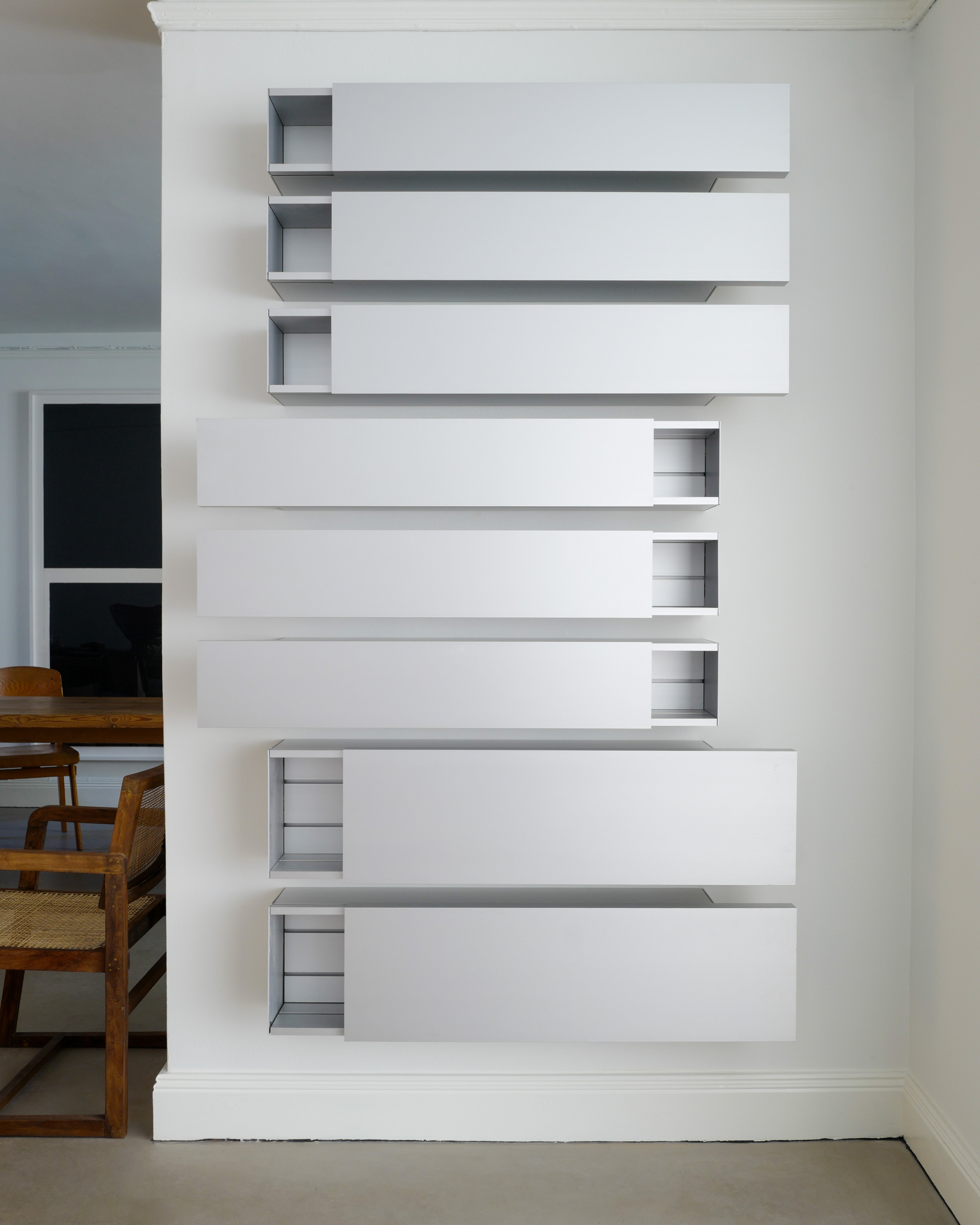 SHIGERU UCHIDA ALUMINUM SHELVES, 1990s