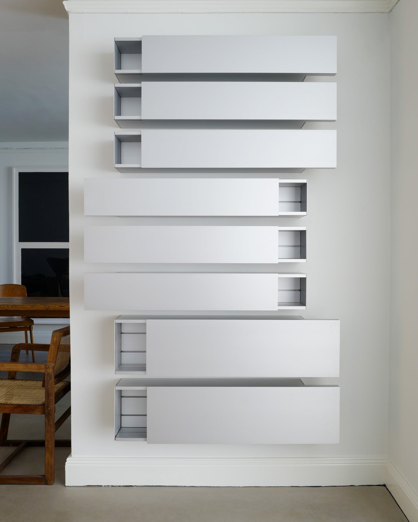 SHIGERU UCHIDA ALUMINUM SHELVES, 1990s