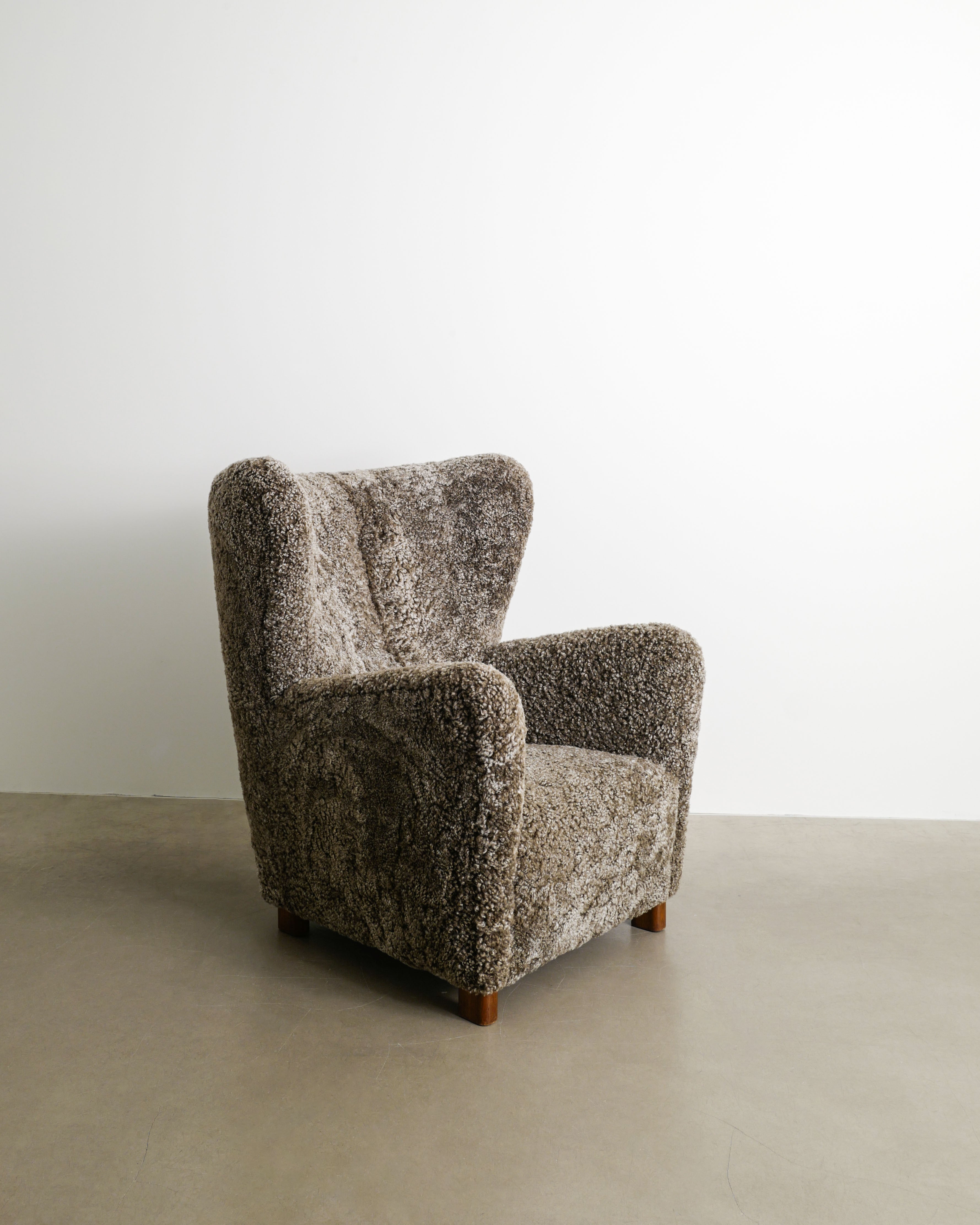 FRITZ HANSEN WINGBACK ARMCHAIR, 1940s