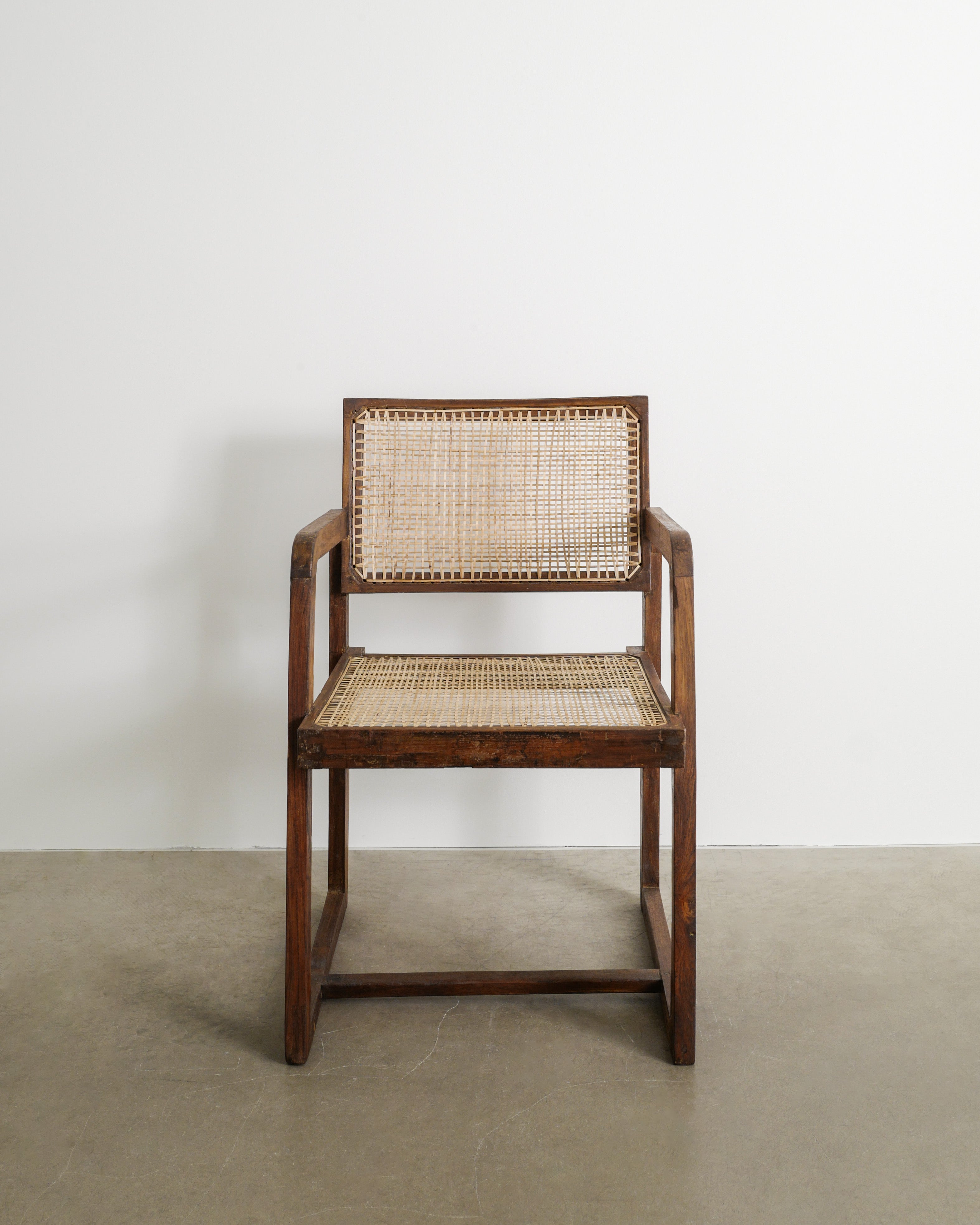 PIERRE JEANNERET BOX CHAIR, 1950s