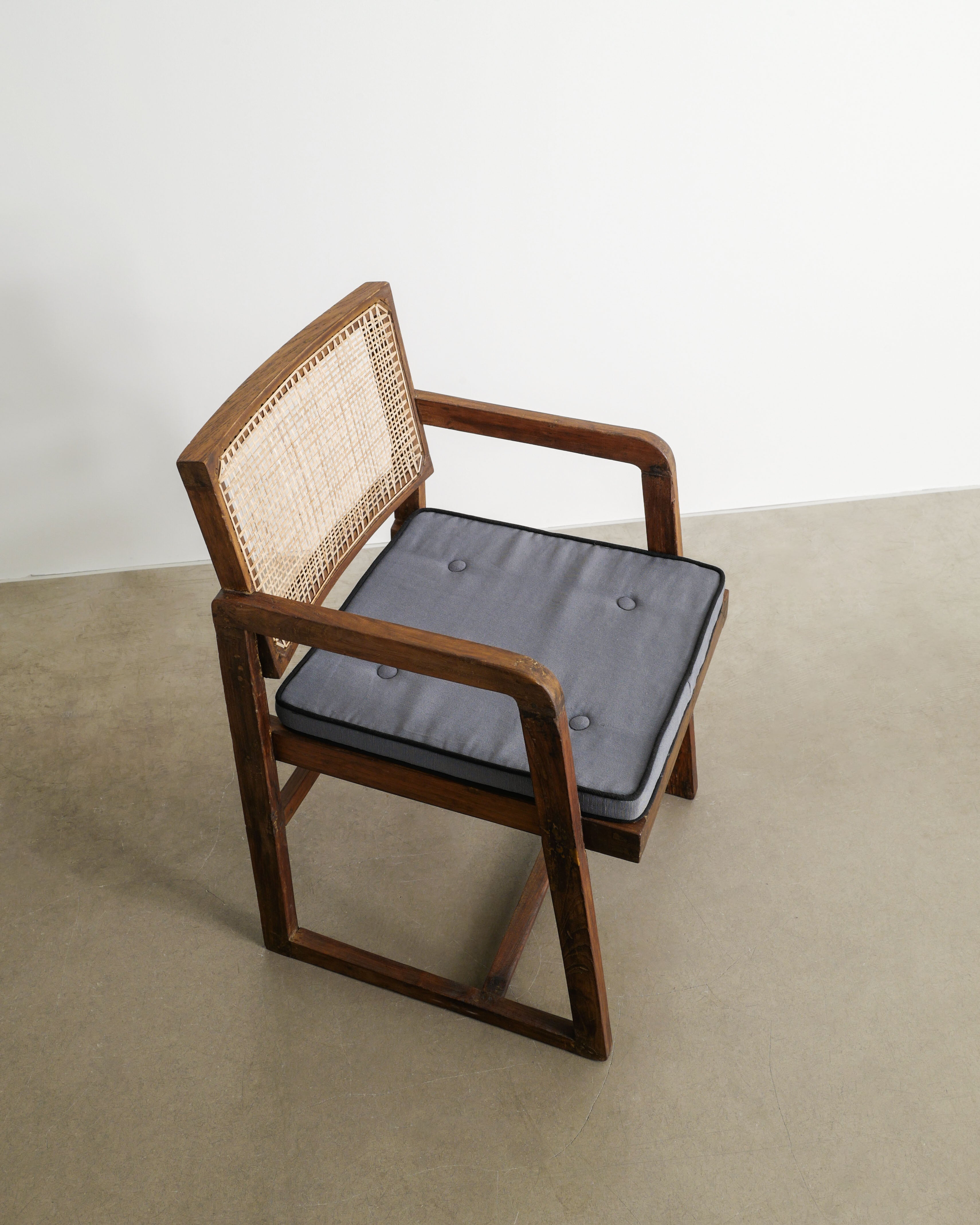 PIERRE JEANNERET BOX CHAIR, 1950s