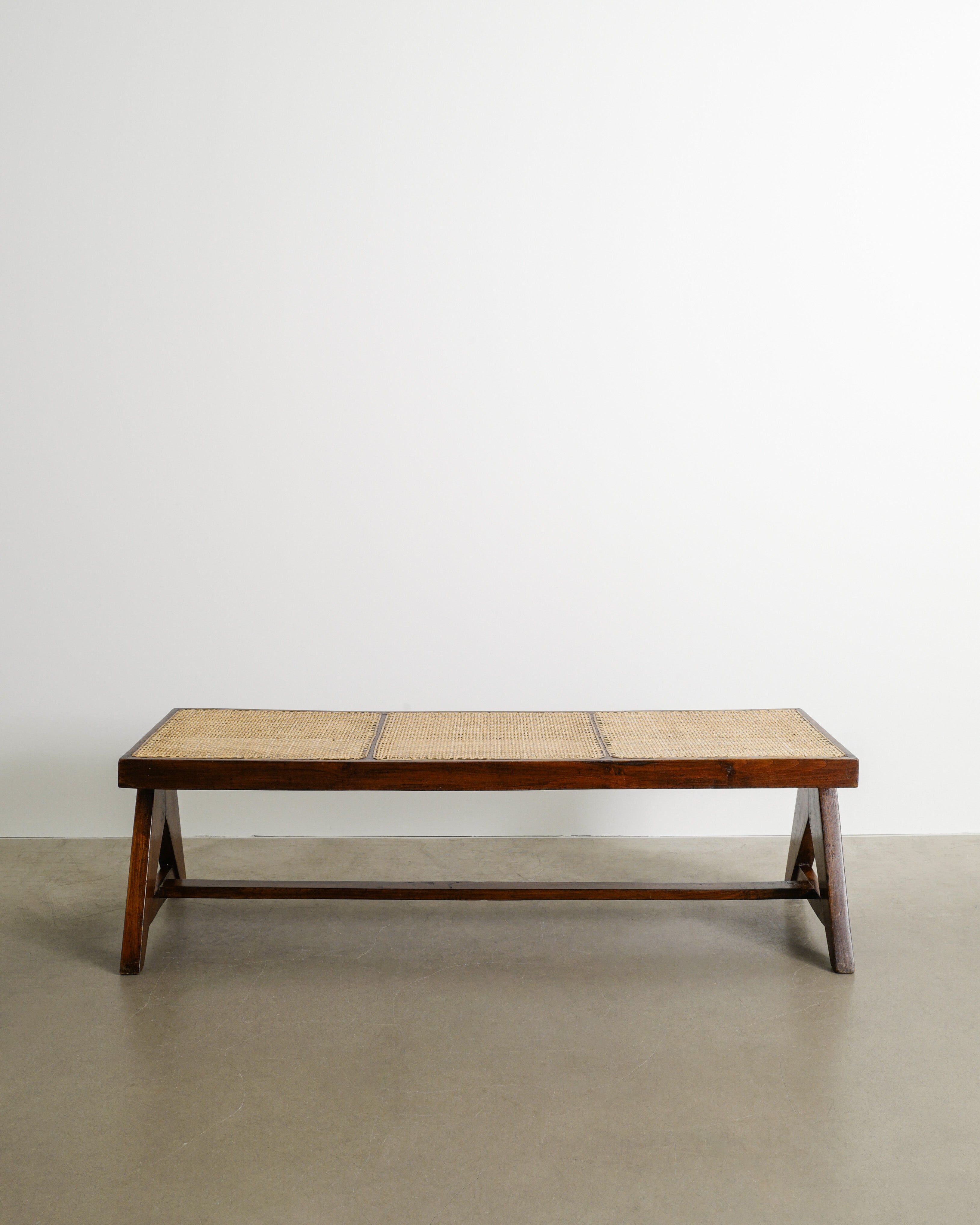 PIERRE JEANNERET TEAK BENCH, 1950s