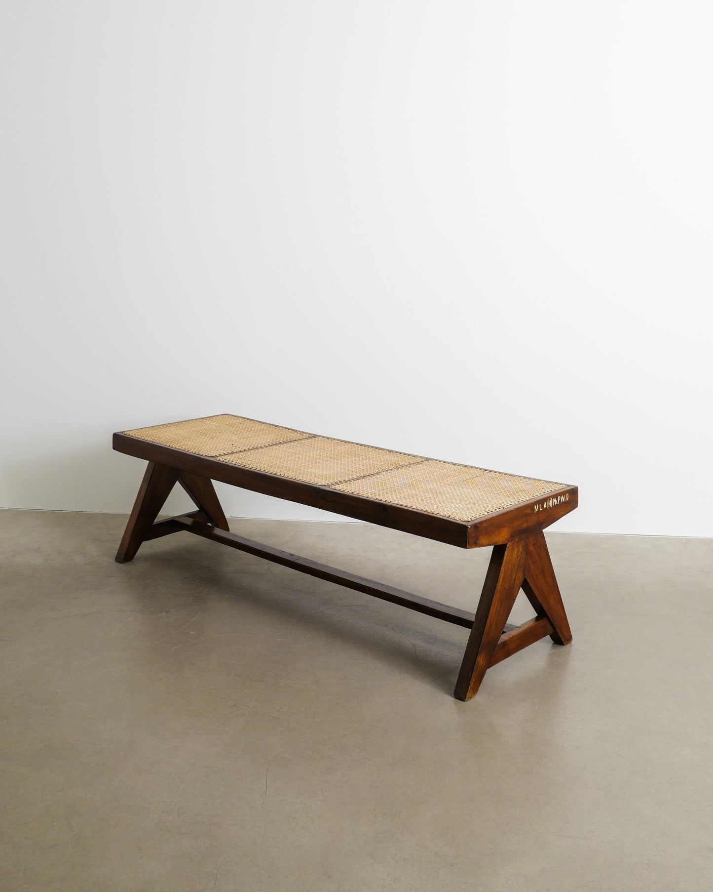 PIERRE JEANNERET TEAK BENCH, 1950s