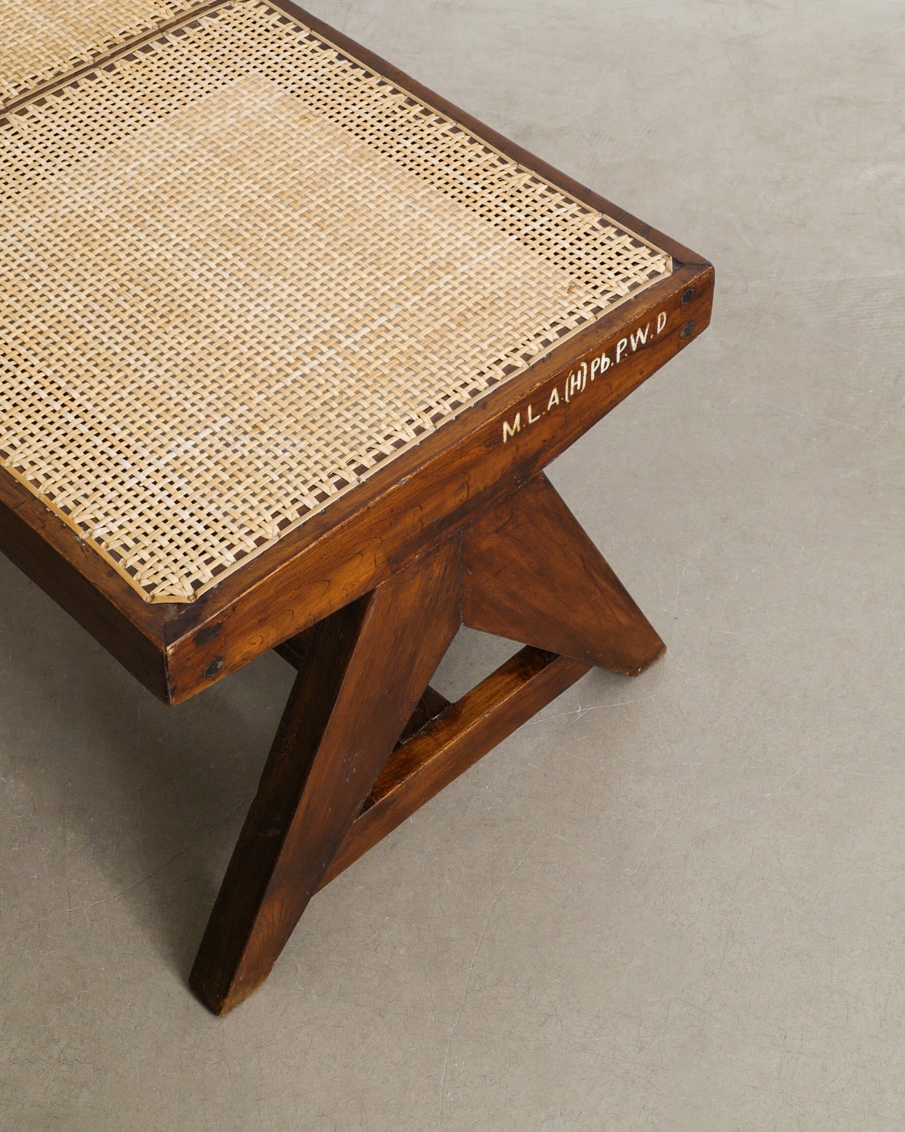 PIERRE JEANNERET TEAK BENCH, 1950s