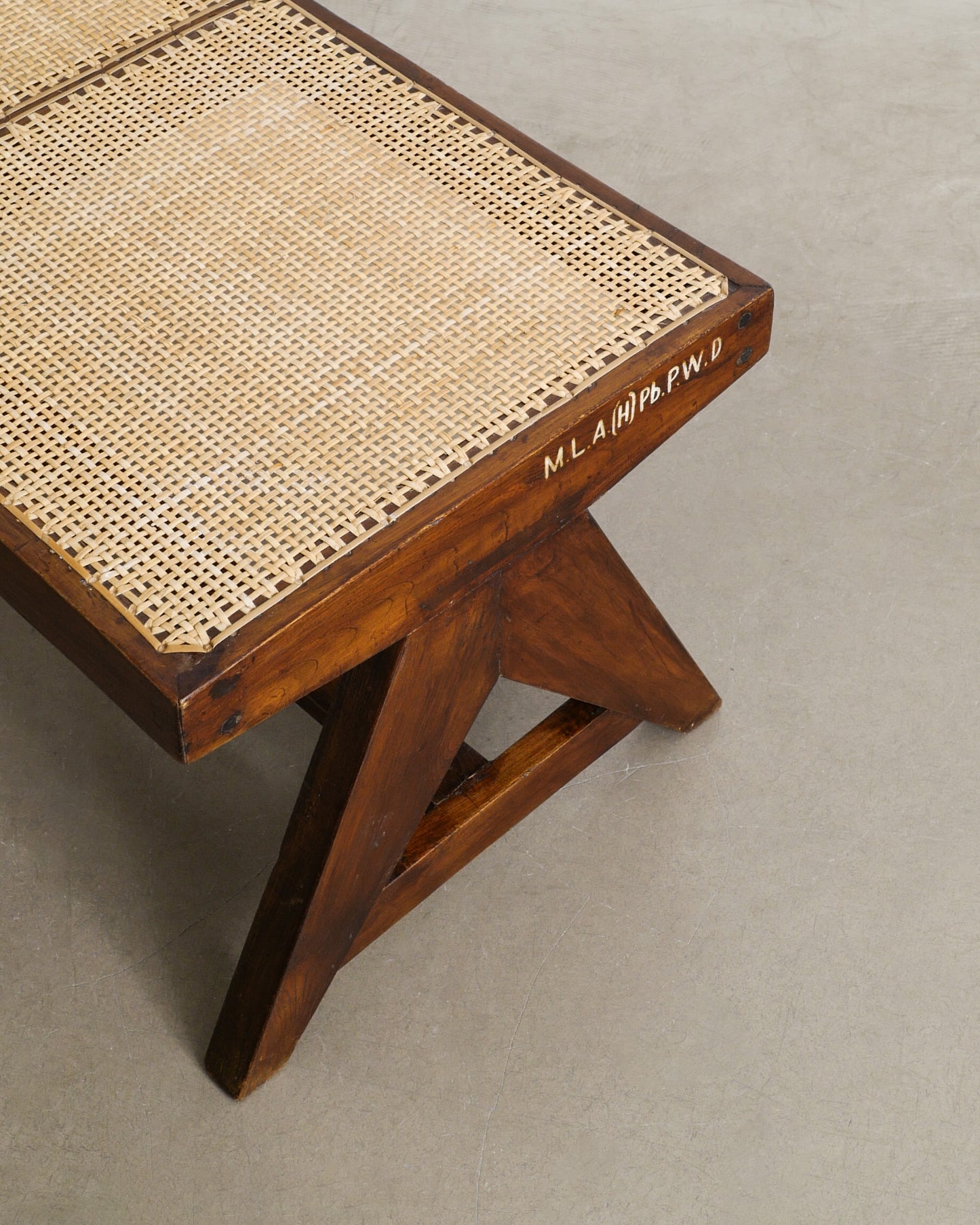 PIERRE JEANNERET TEAK BENCH, 1950s